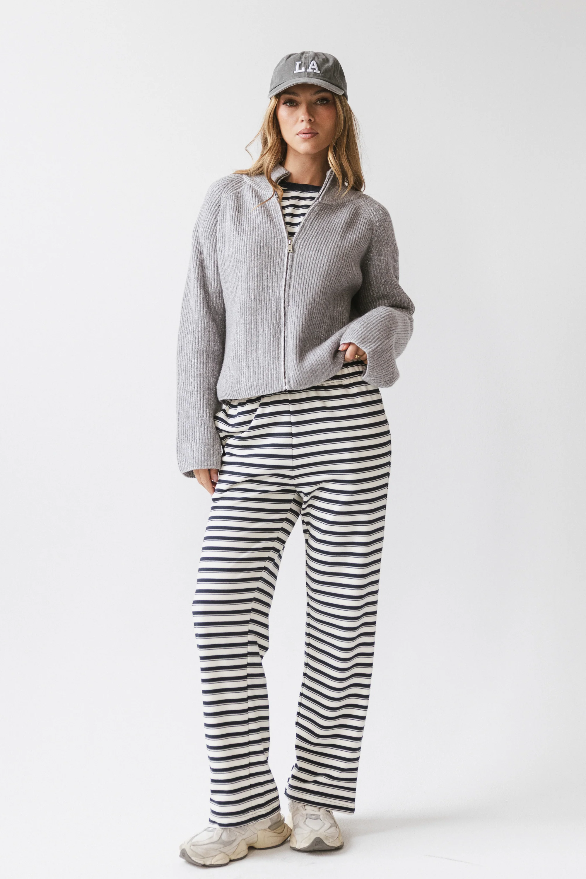 Abbie Ribbed Jacket in Grey - FINAL SALE - Image 2