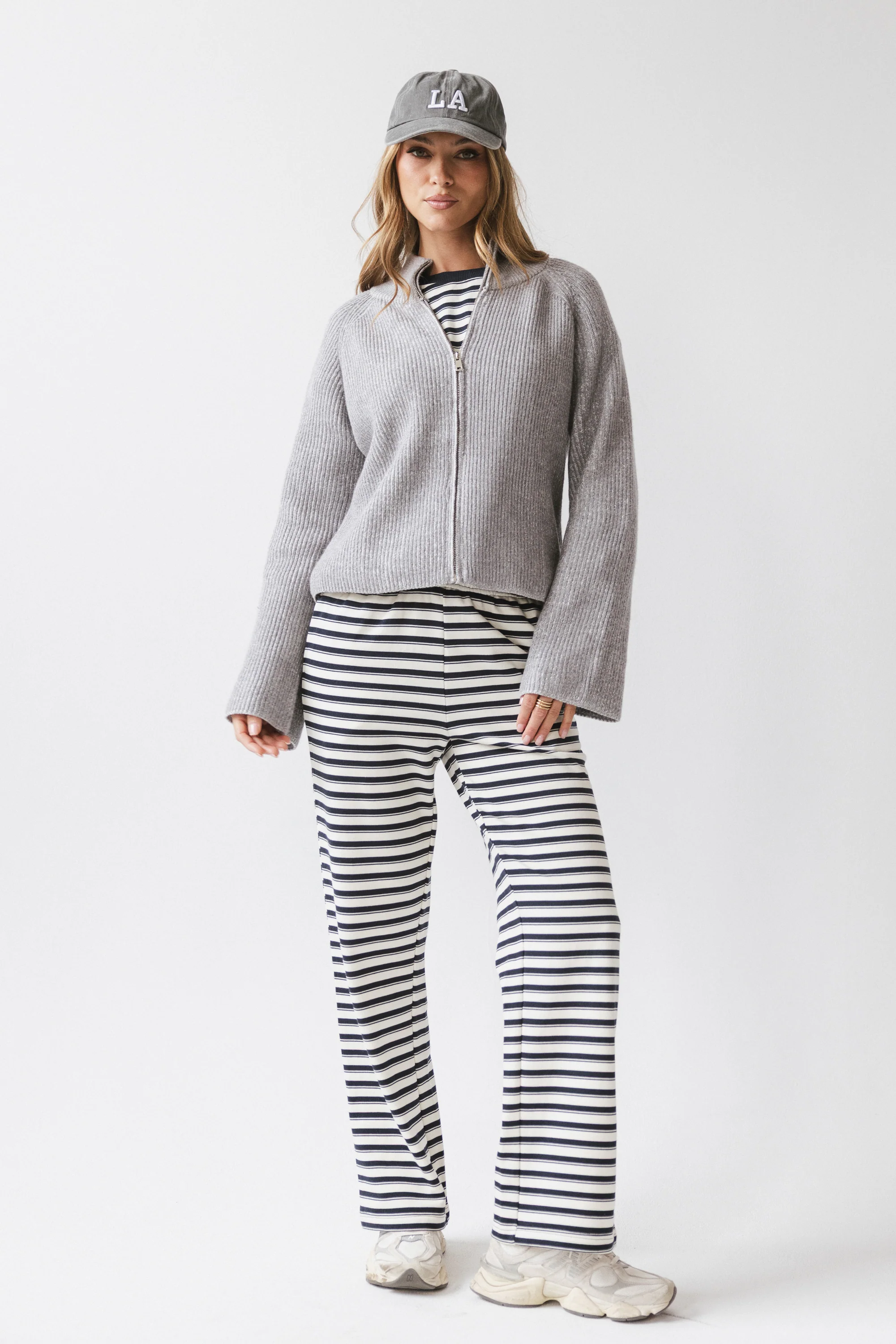 Abbie Ribbed Jacket in Grey - FINAL SALE - Image 6