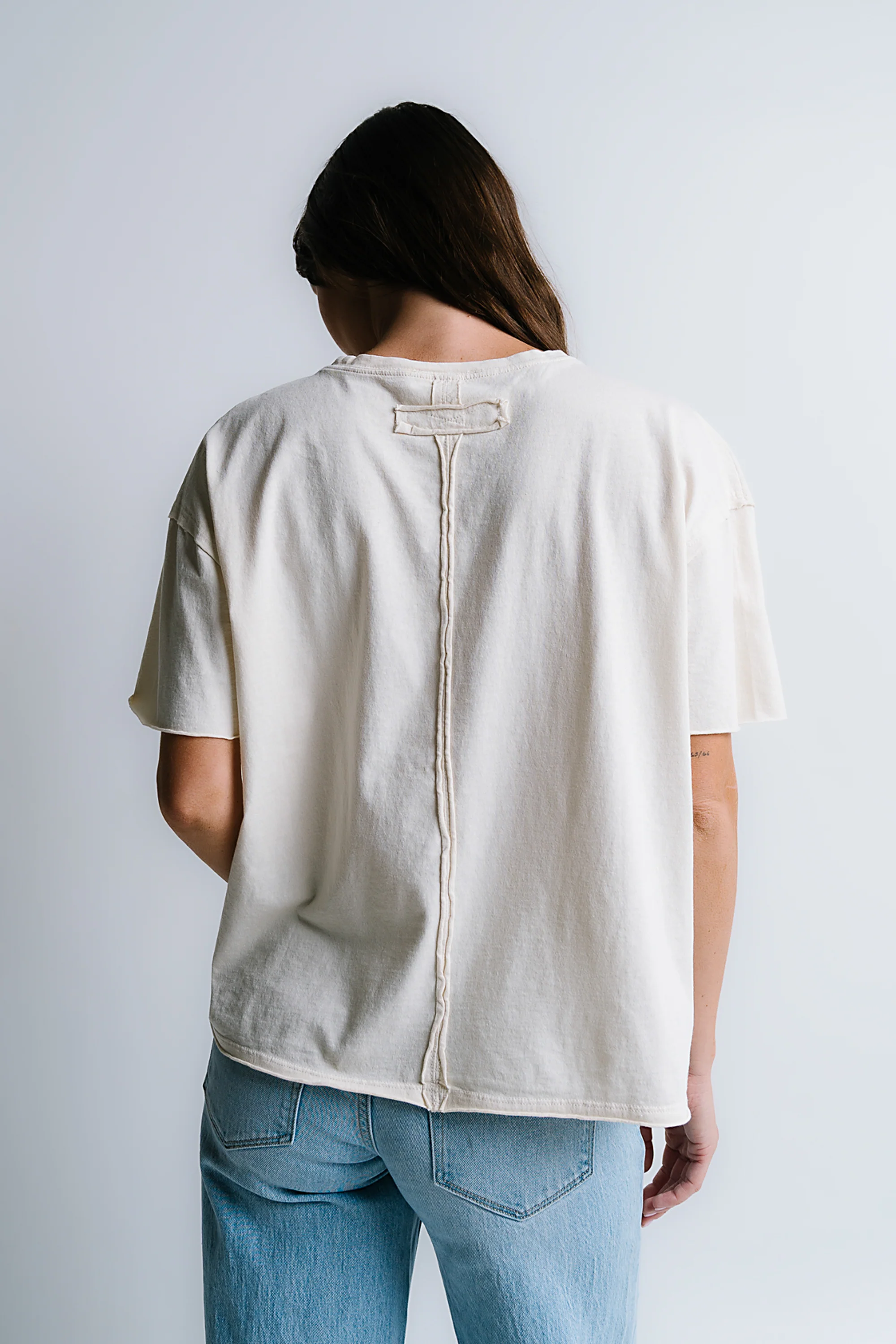 Abby Oversized Tee in Ecru - FINAL SALE - Image 2