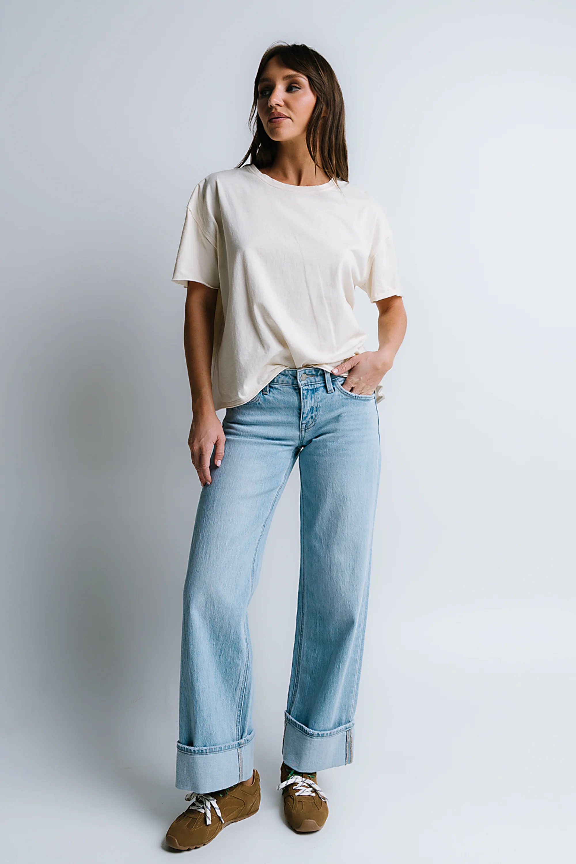 Abby Oversized Tee in Ecru - FINAL SALE - Image 3