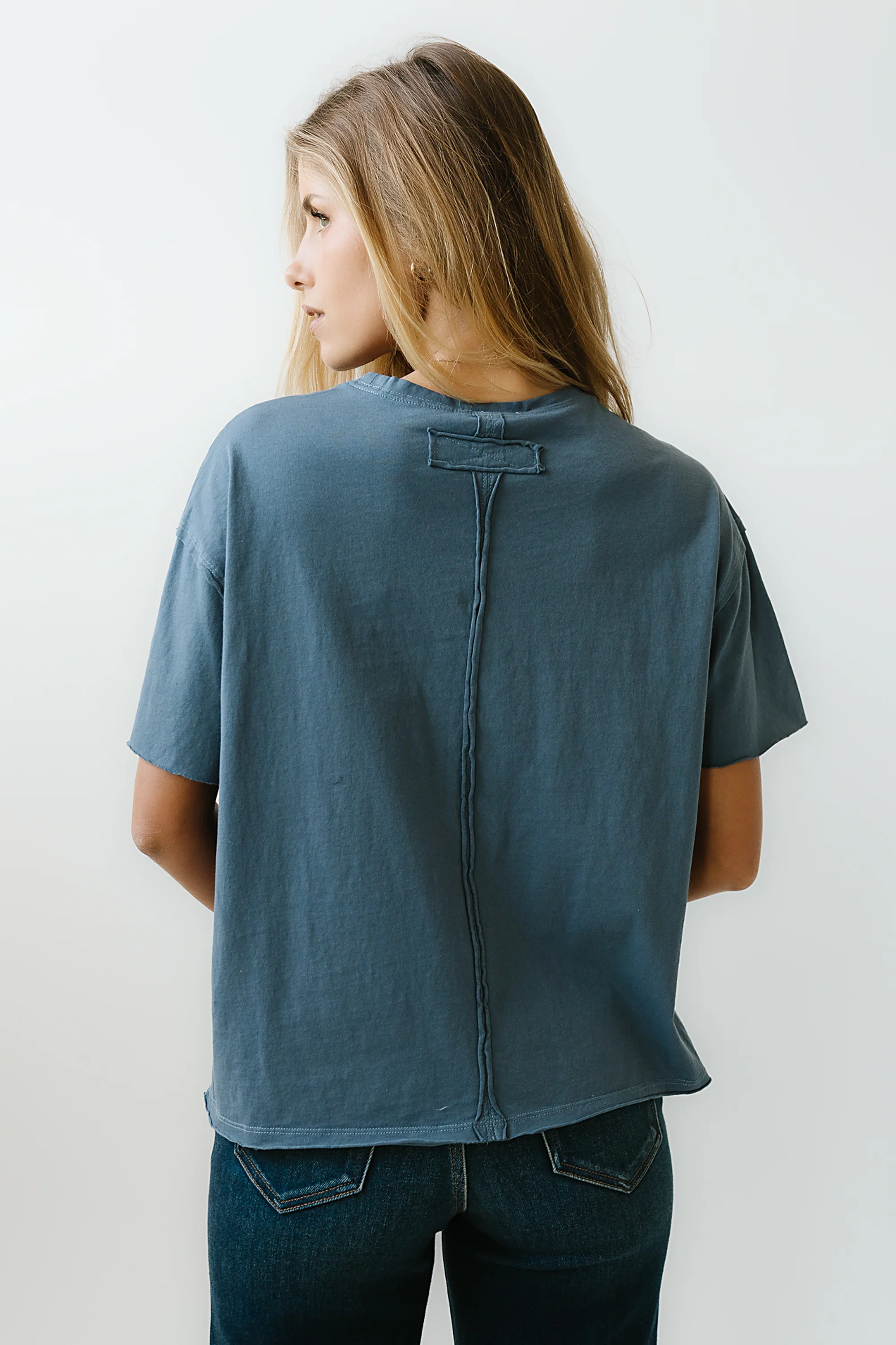 Abby Oversized Tee in Blue - FINAL SALE - Image 2