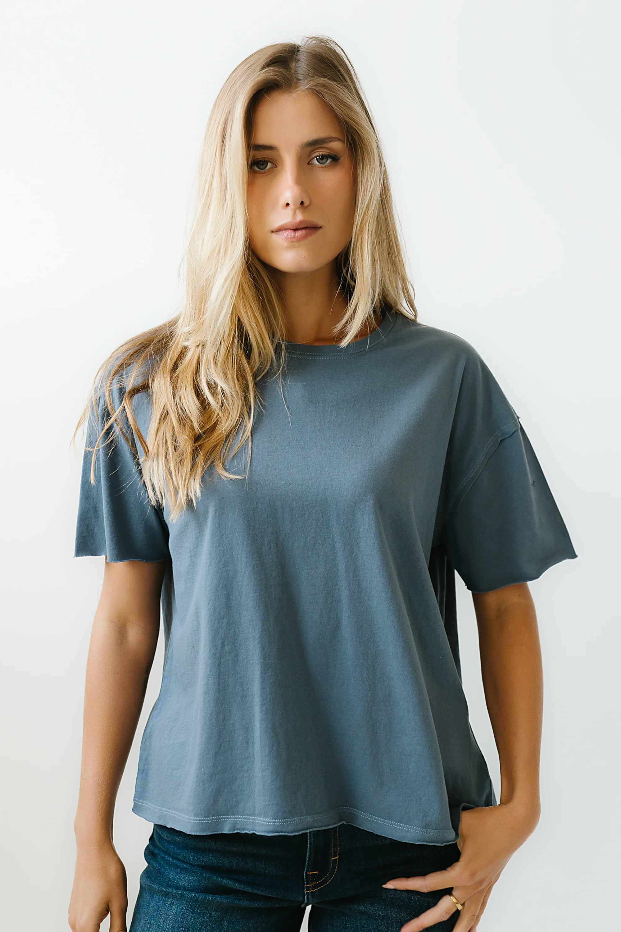 Abby Oversized Tee in Blue - FINAL SALE - Image 4