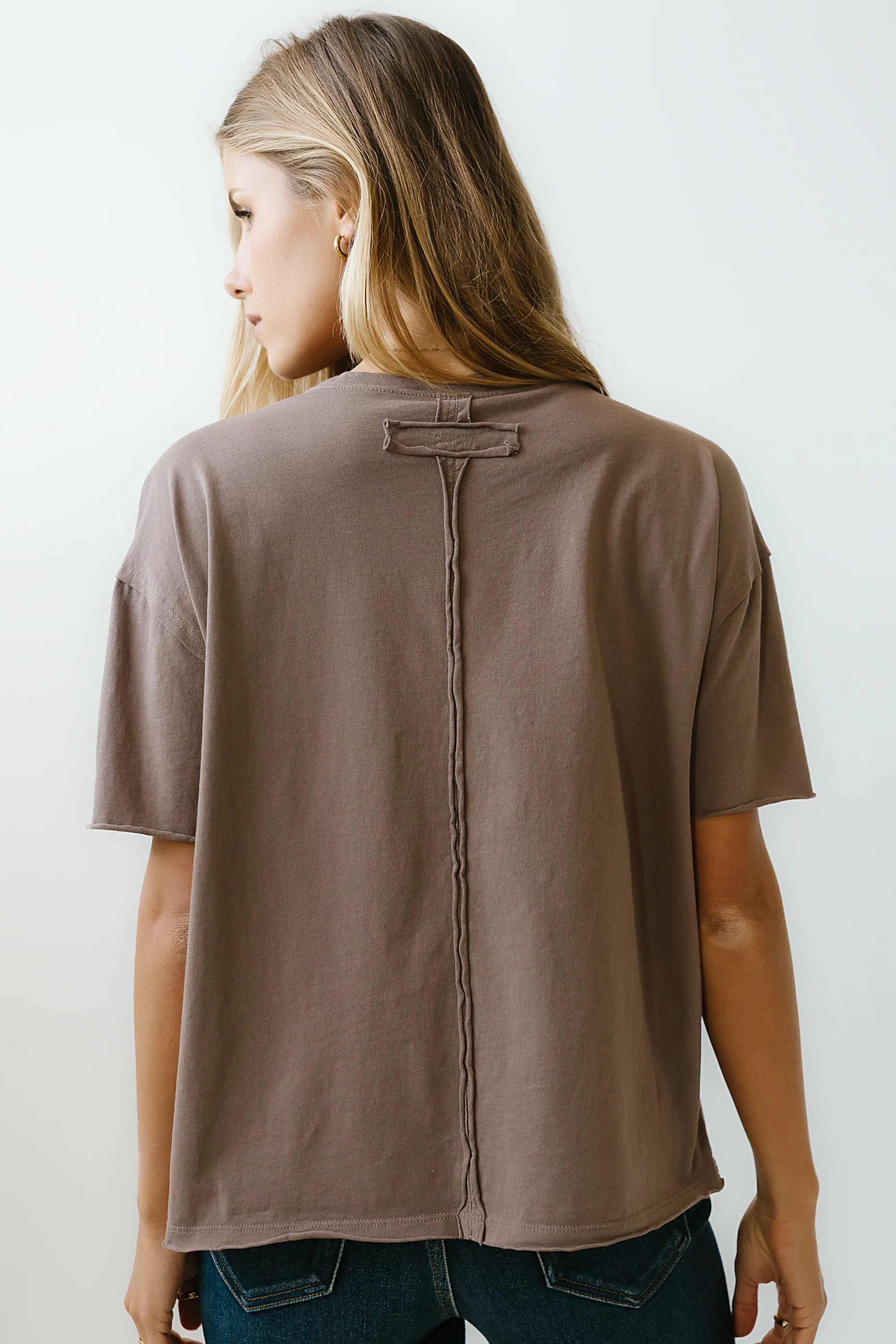 Abby Oversized Tee in Mocha - FINAL SALE - Image 2