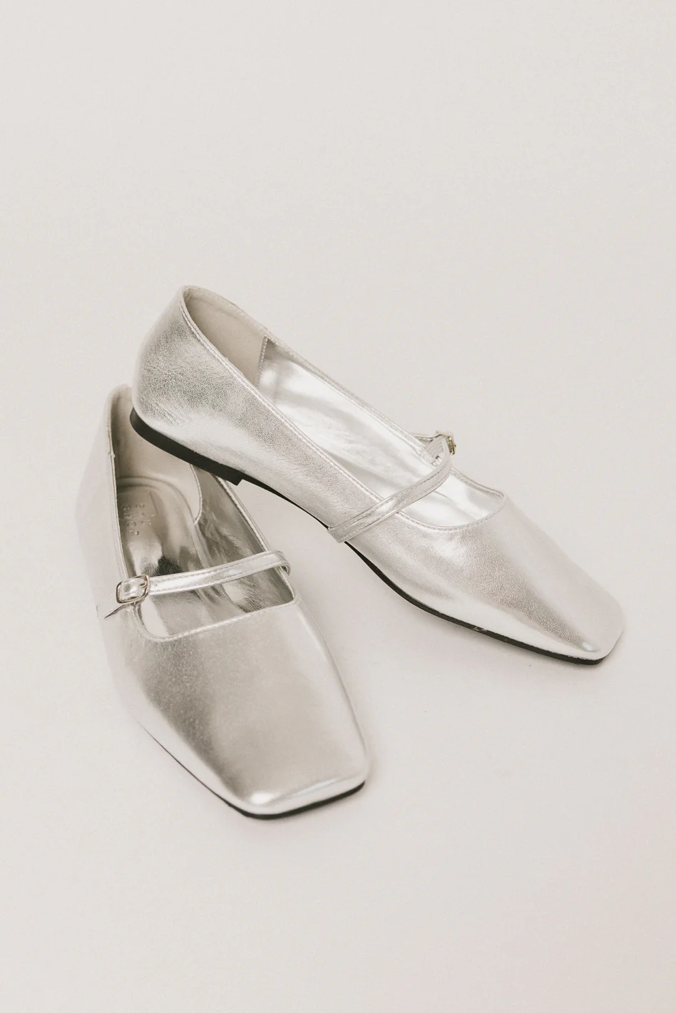 Adele Silver Ballet Flats - FINAL SALE - Image 2