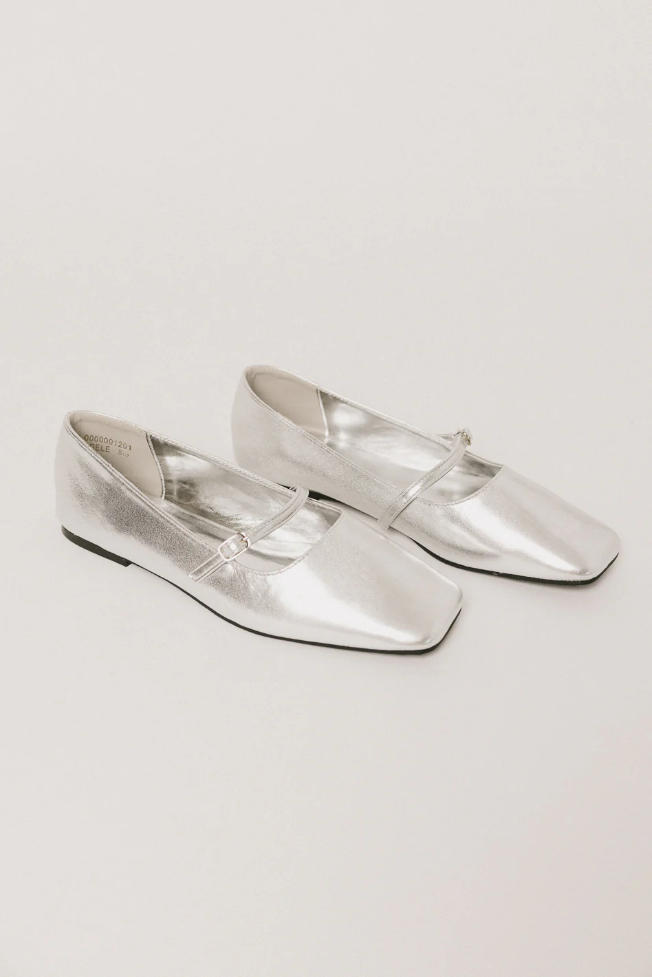 Adele Silver Ballet Flats - FINAL SALE - Image 4
