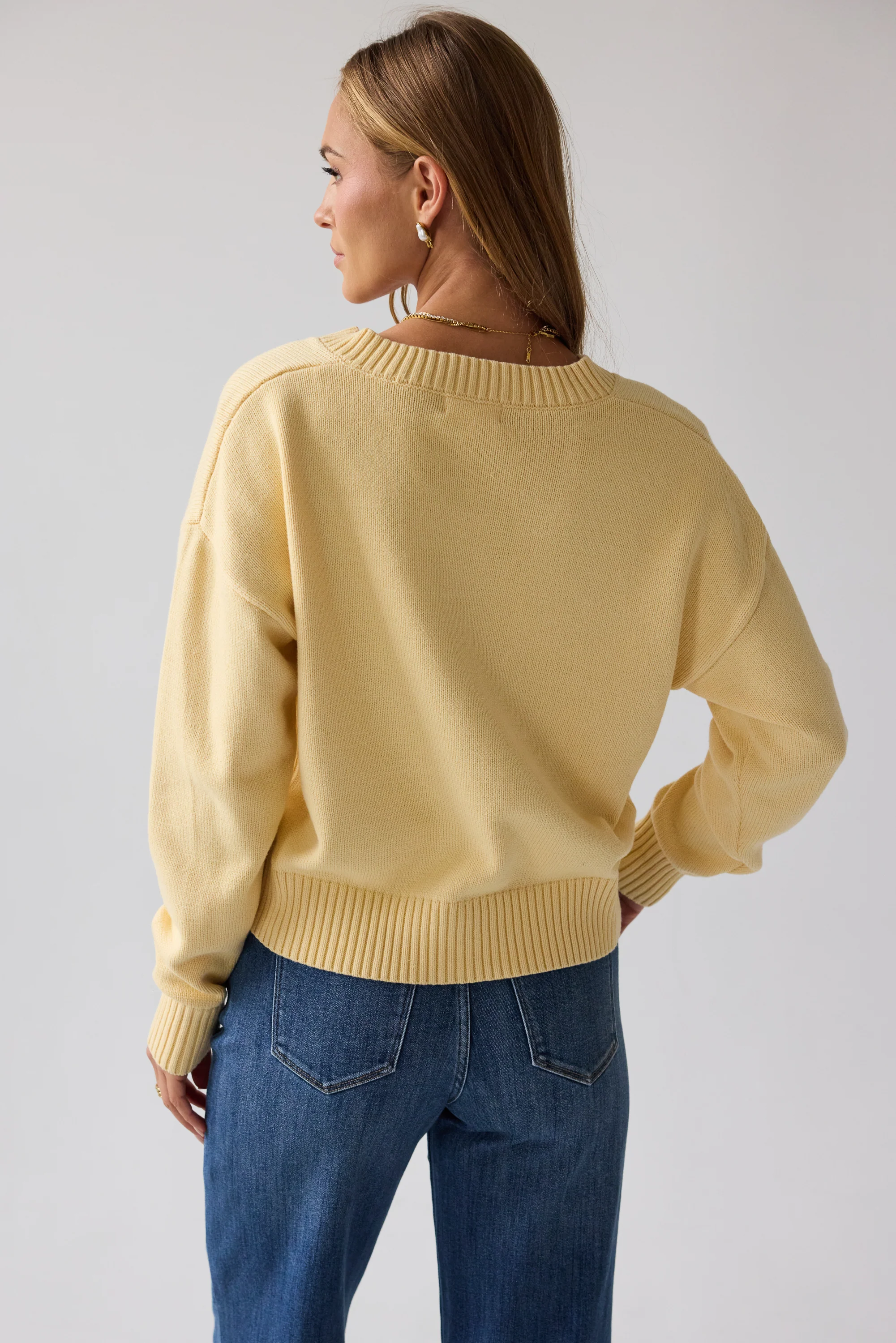 Adella Knit Sweater in Yellow - FINAL SALE - Image 3