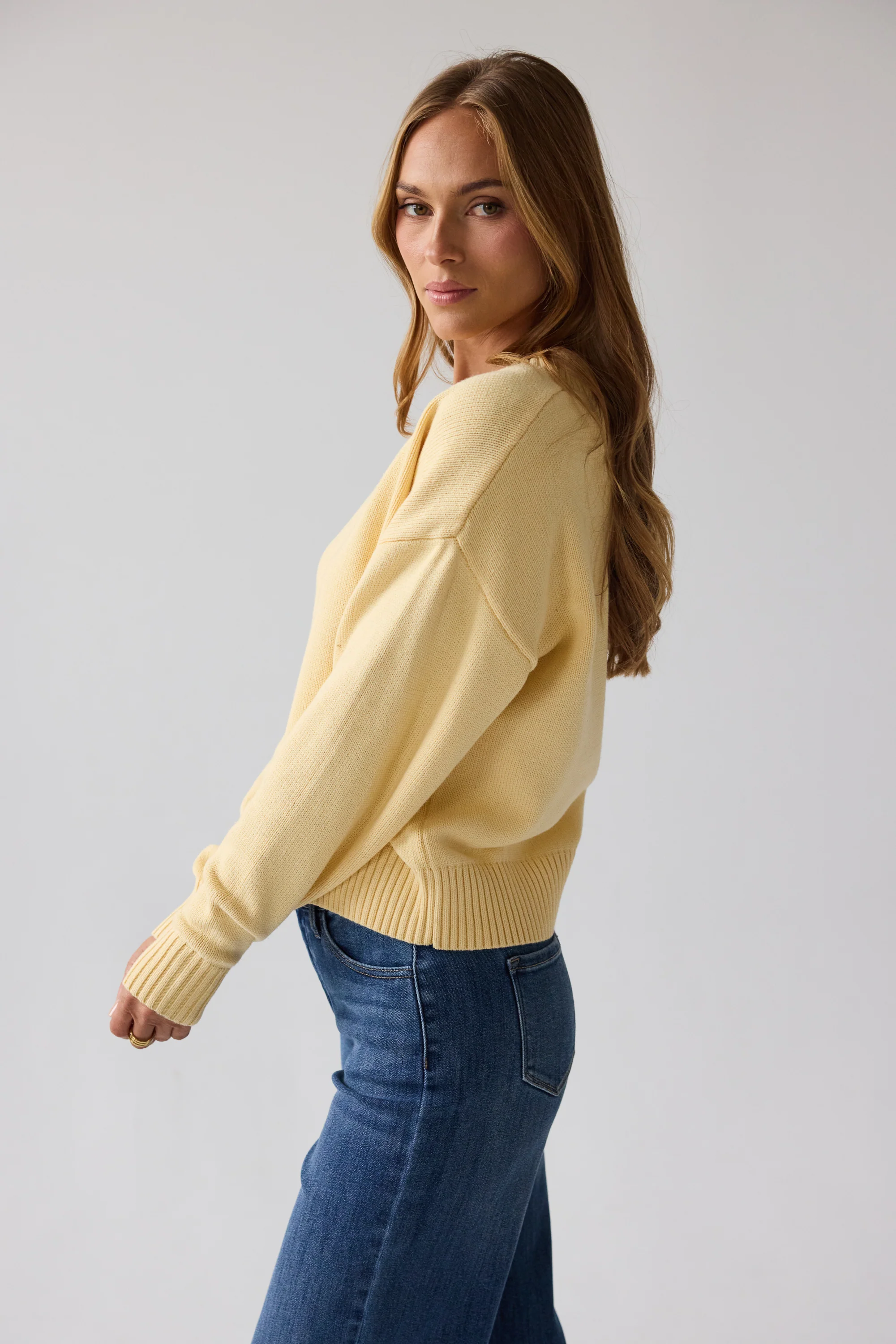 Adella Knit Sweater in Yellow - FINAL SALE - Image 4