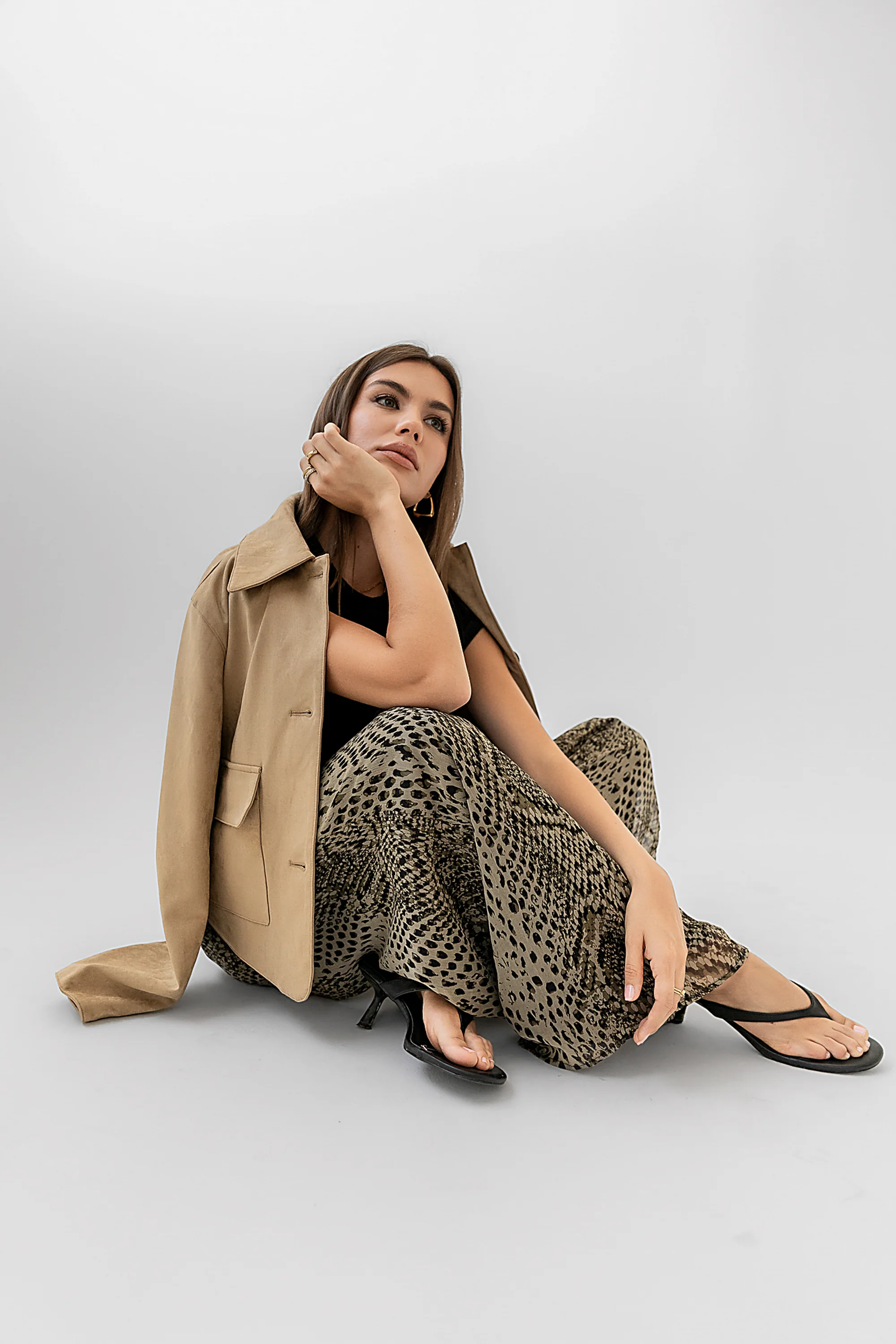 Aden Suede Jacket in Khaki - FINAL SALE - Image 4