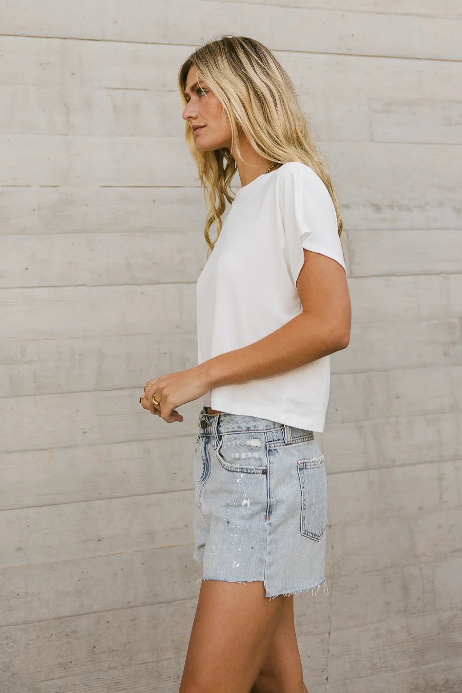 Aggie Tee in Ivory - FINAL SALE - Image 3