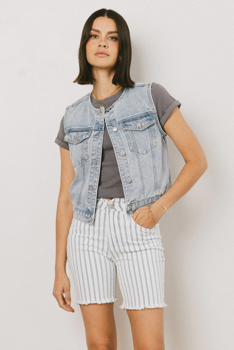 Aiden Denim Vest - FINAL SALE - Image 7
