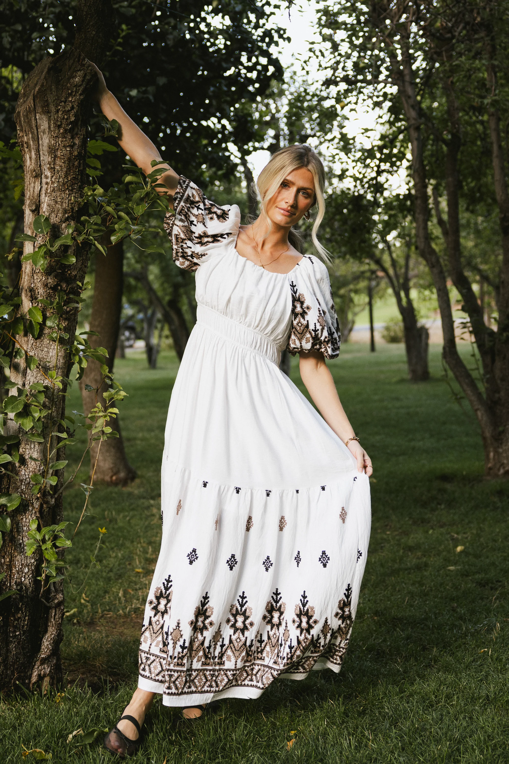 Alder Embroidered Maxi Dress - FINAL SALE - Image 7