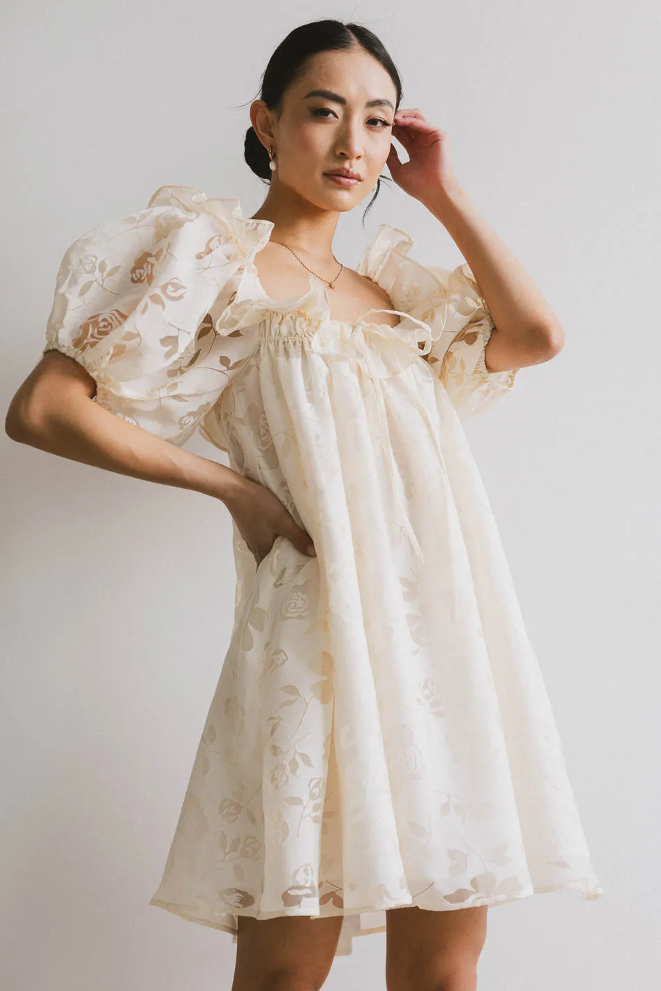 Alice Floral Babydoll Dress - FINAL SALE - Image 3