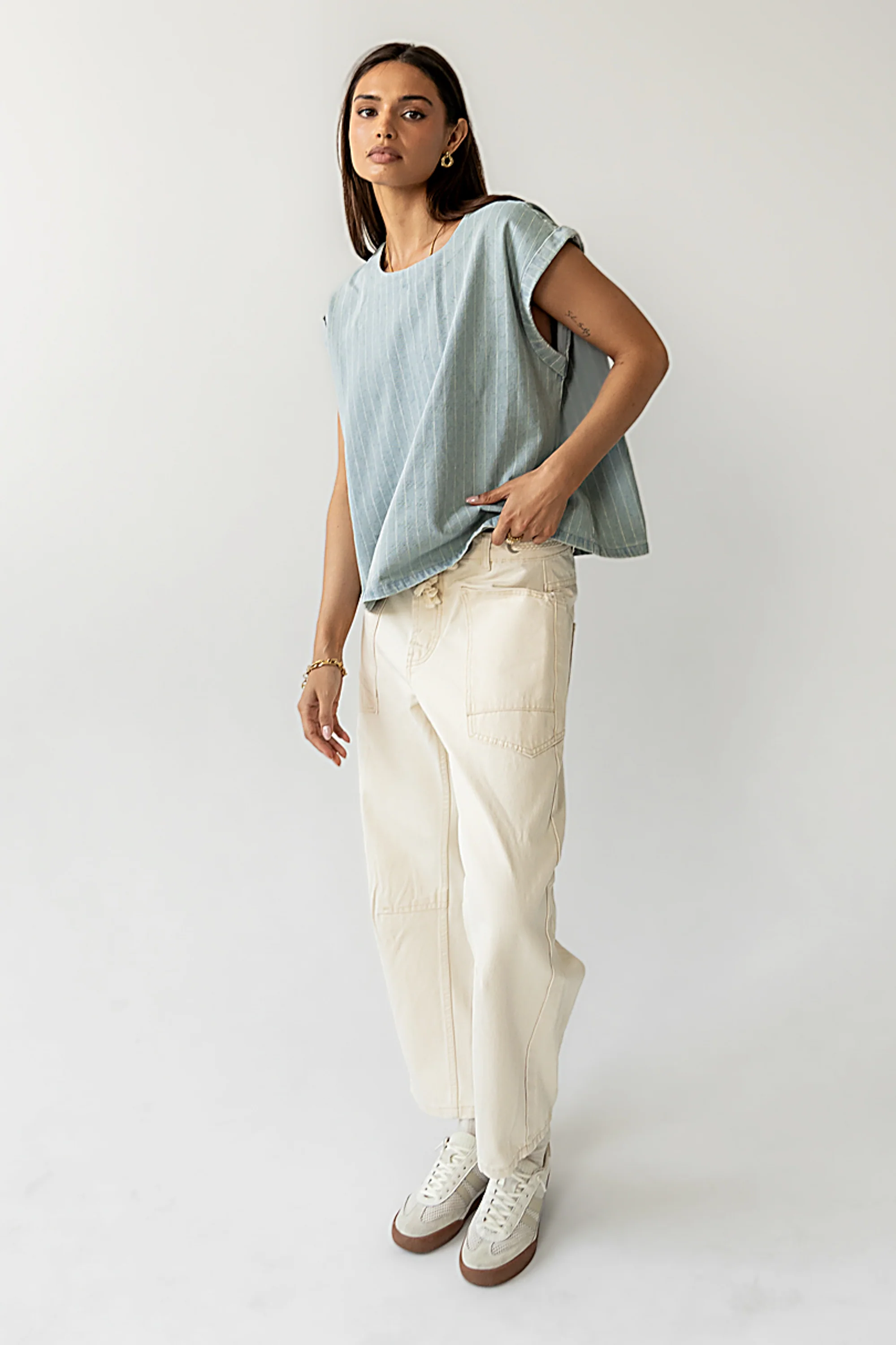 Alisson Striped Denim Blouse - Image 2