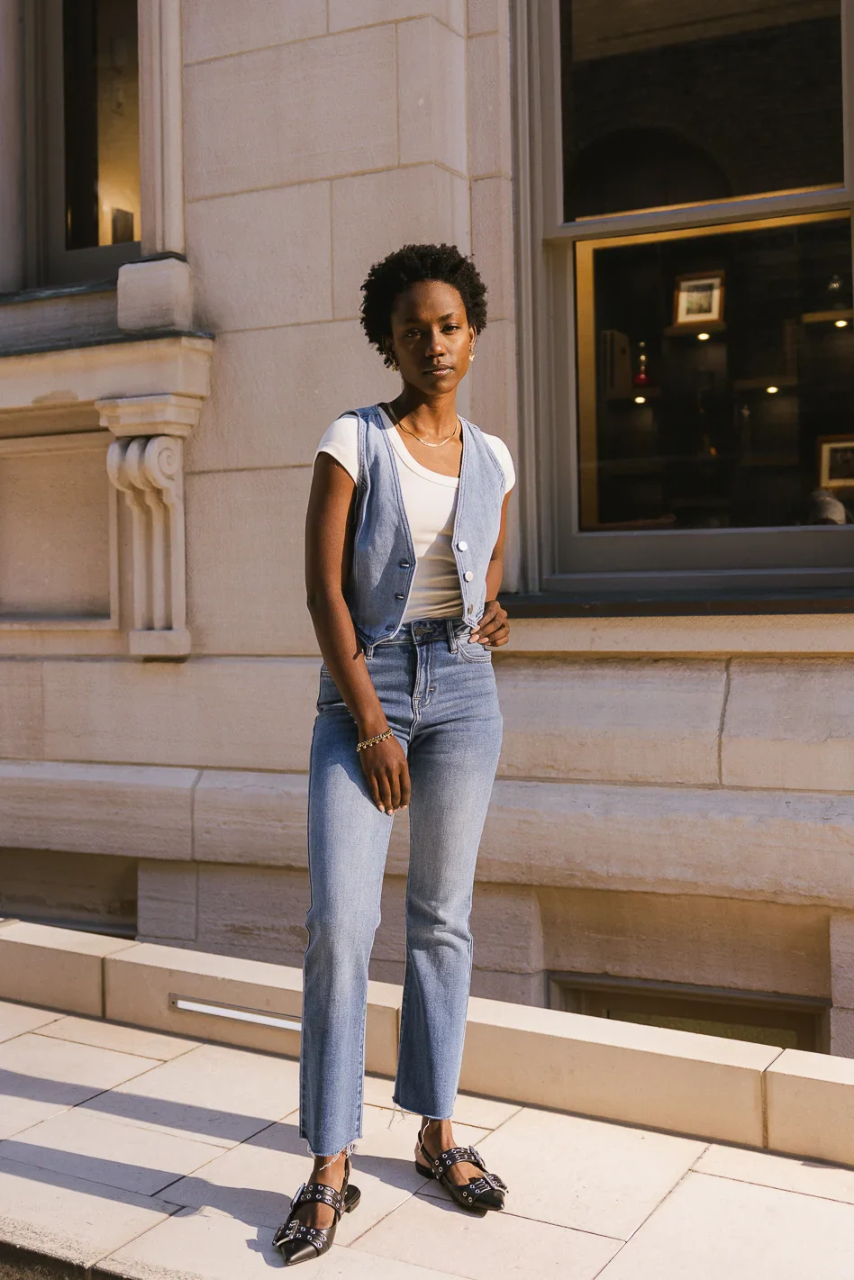 Allegra Cropped Bootcut Jeans - FINAL SALE - Image 3