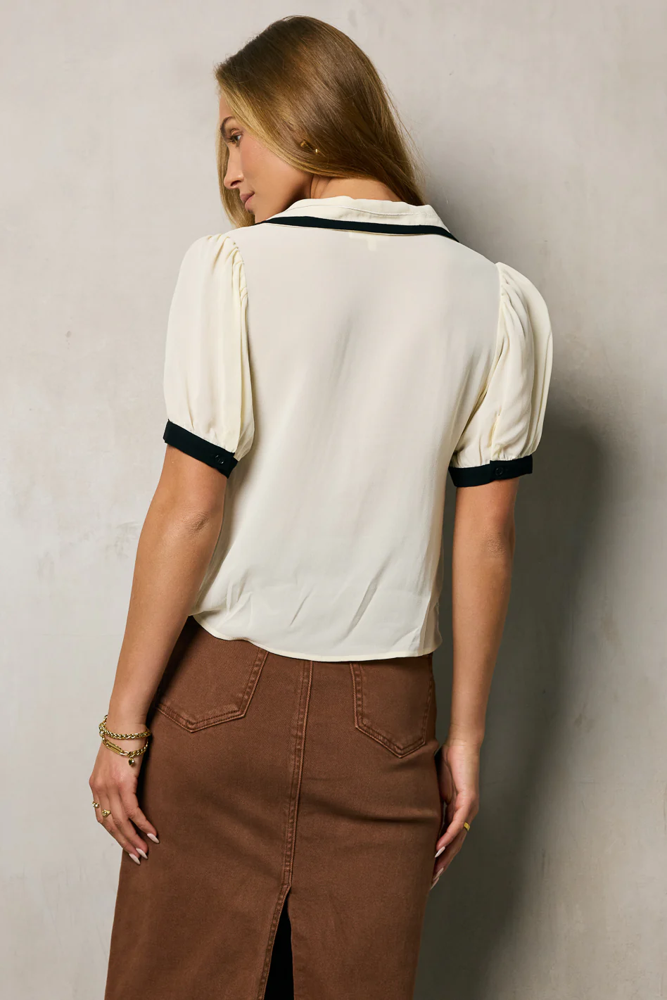 Allison Contrast Button Up - FINAL SALE - Image 6