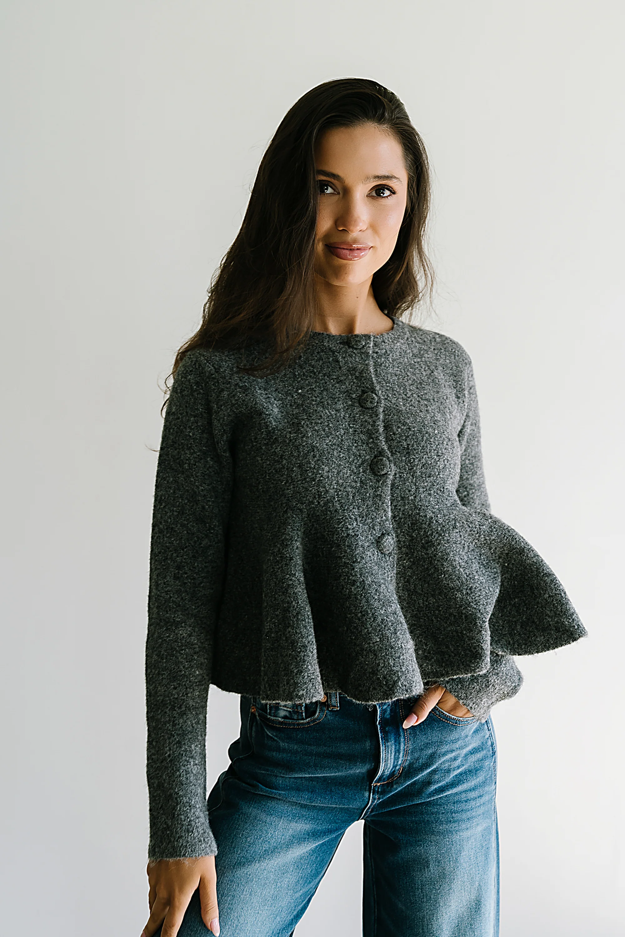 Ally Peplum Sweater - FINAL SALE - Image 7