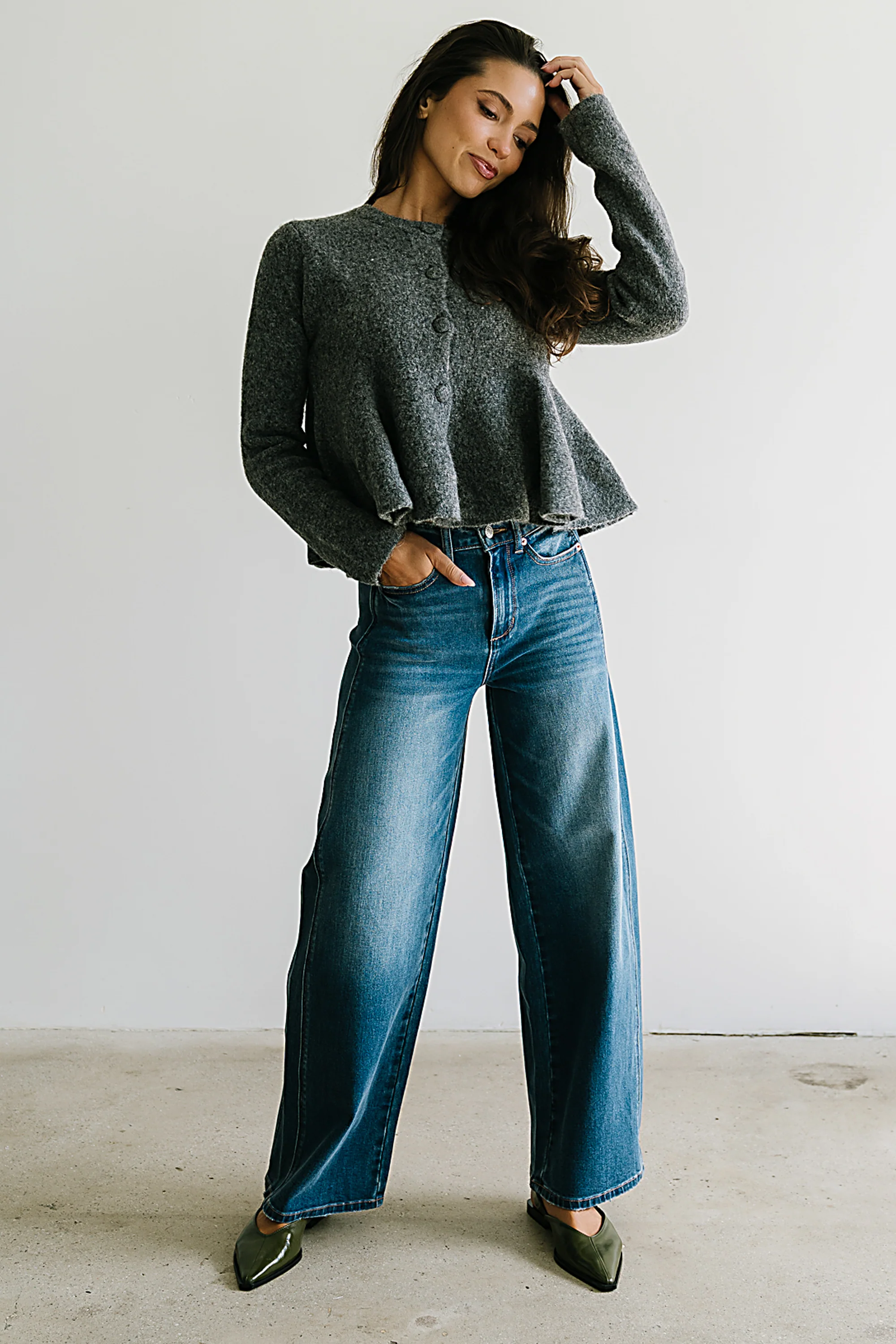 Ally Peplum Sweater - FINAL SALE - Image 8