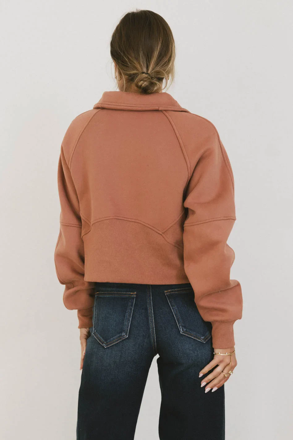 Alyssa Half Zip in Brick - FINAL SALE - Image 2