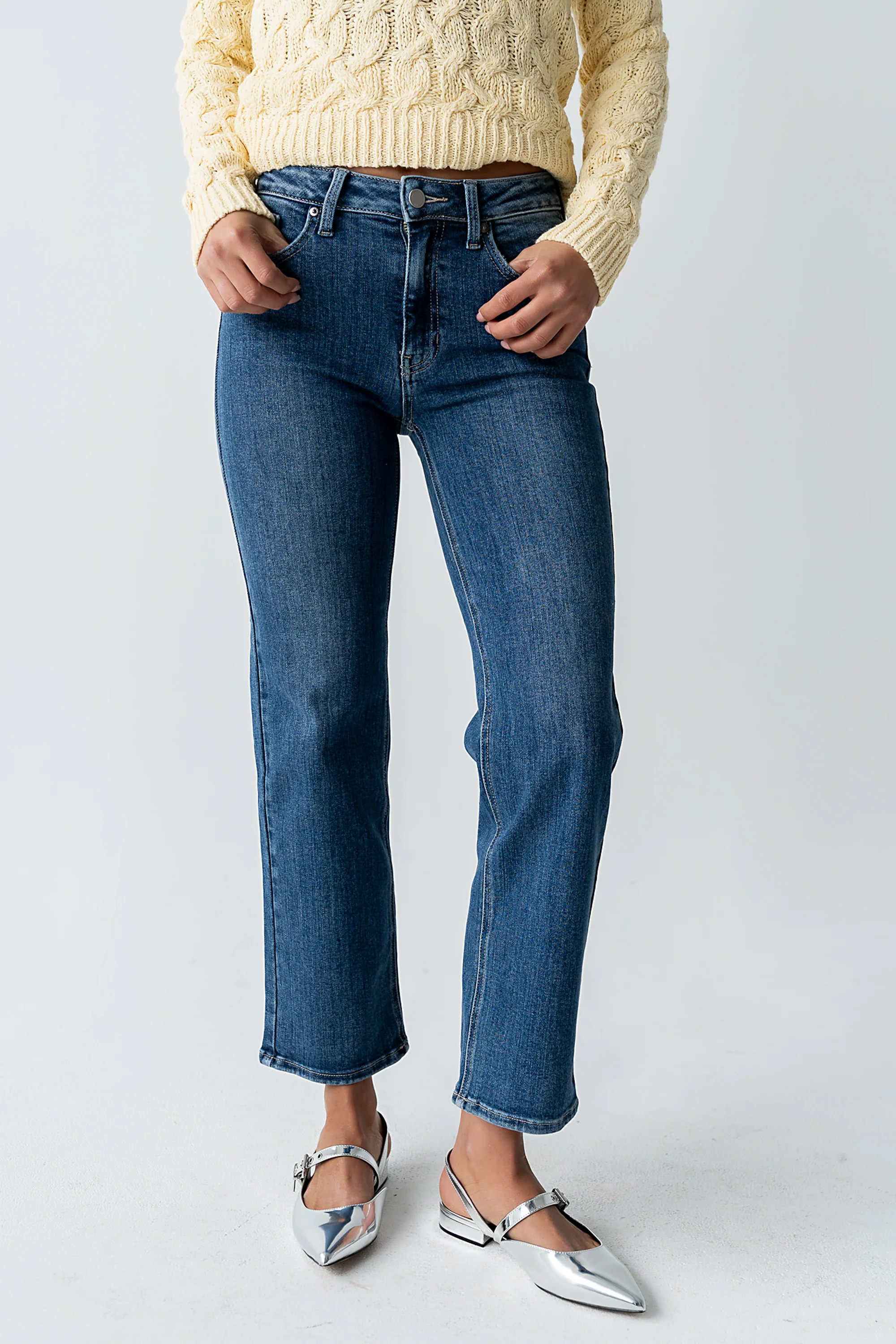 Amanda Straight Leg Jeans in Dark Wash - Image 7