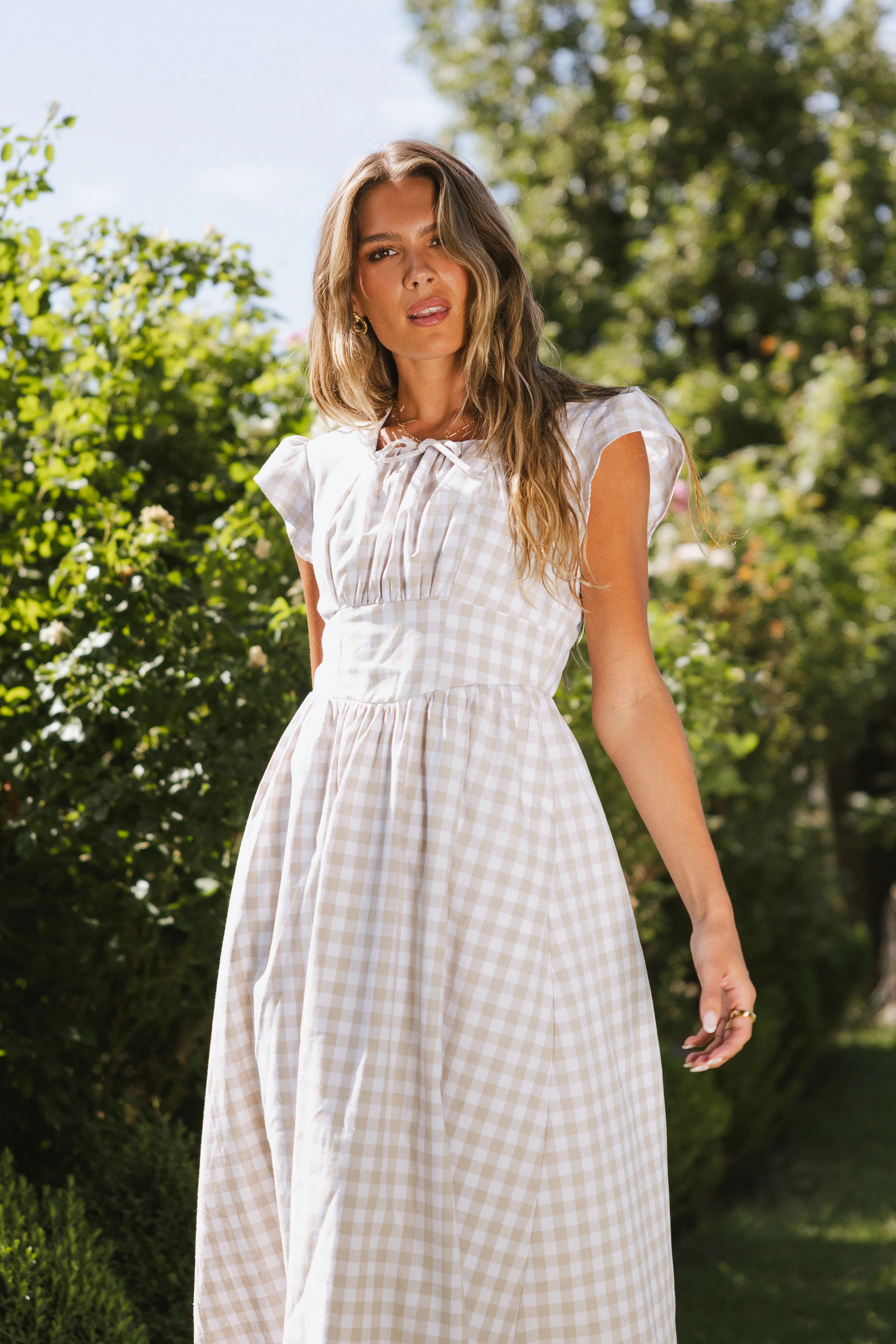 Amani Plaid Maxi Dress - FINAL SALE - Image 3