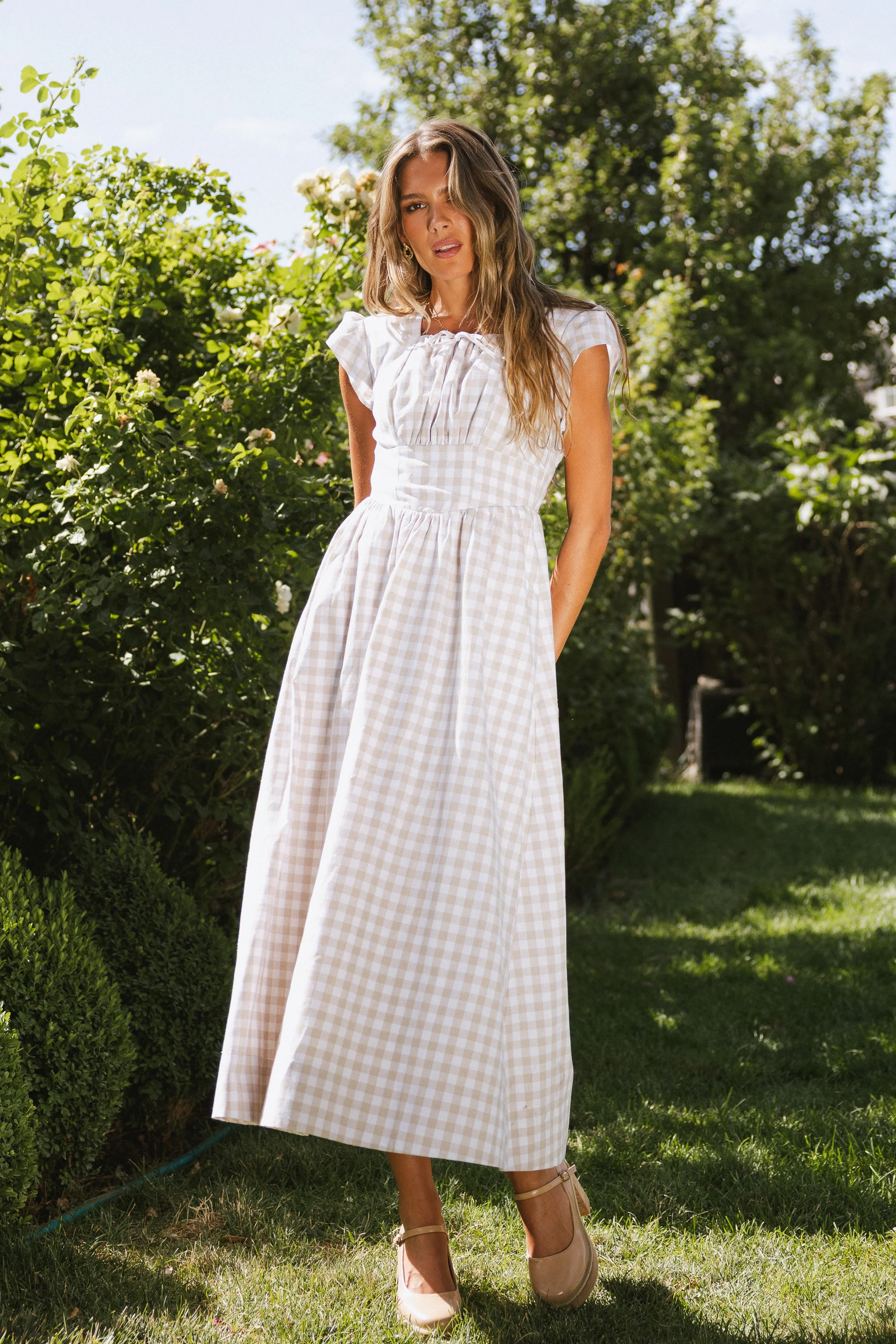 Amani Plaid Maxi Dress - FINAL SALE - Image 6