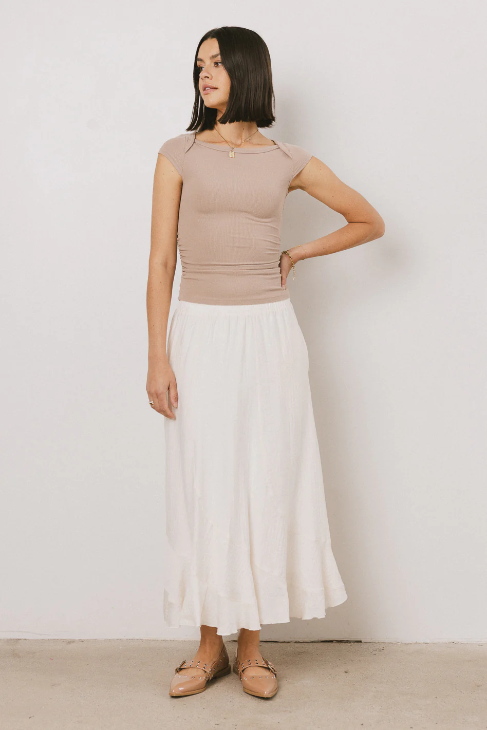 Amara Maxi Skirt in Ivory - FINAL SALE - Image 3