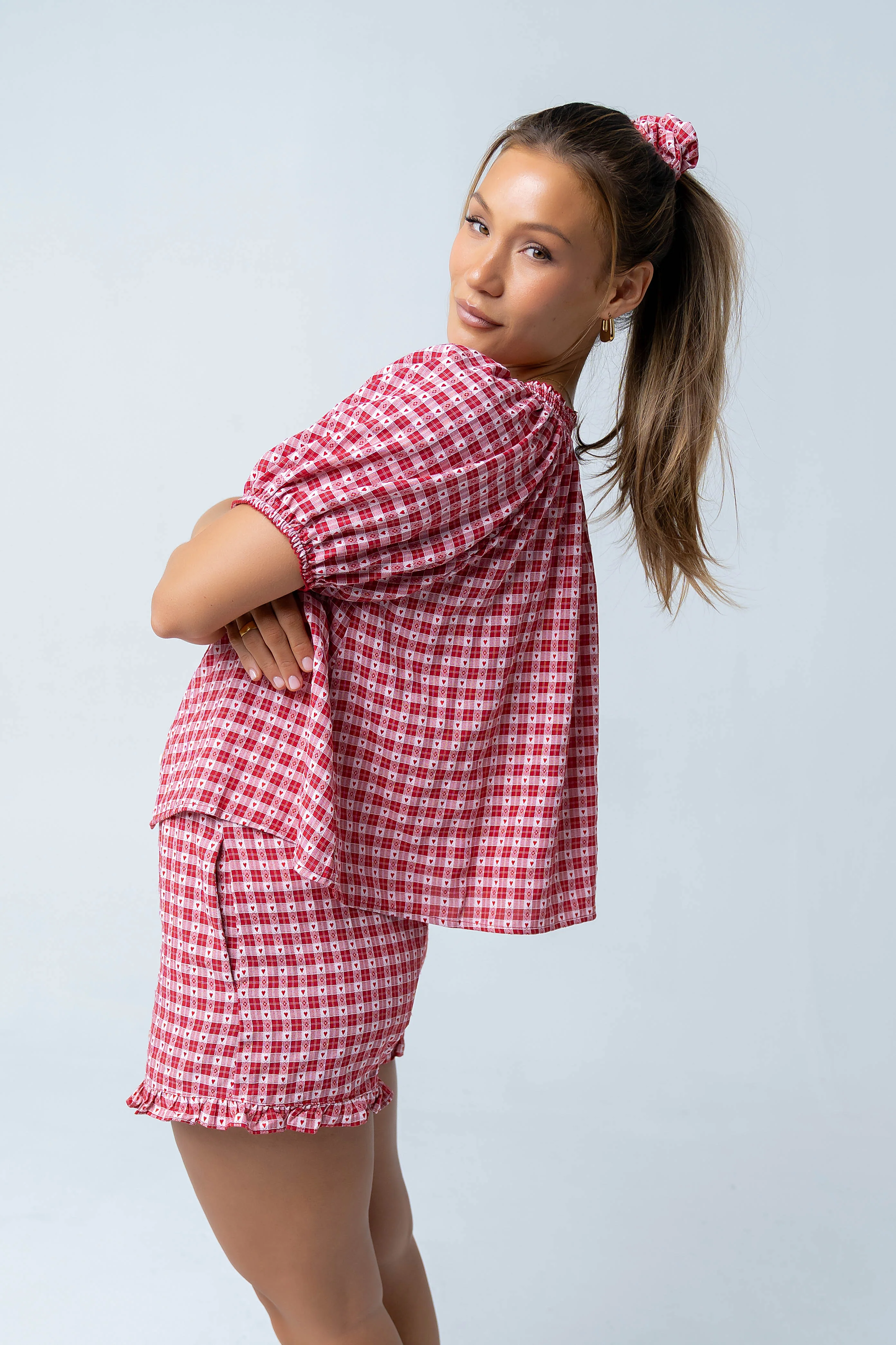 Ambree Gingham Button Up Top - Image 7