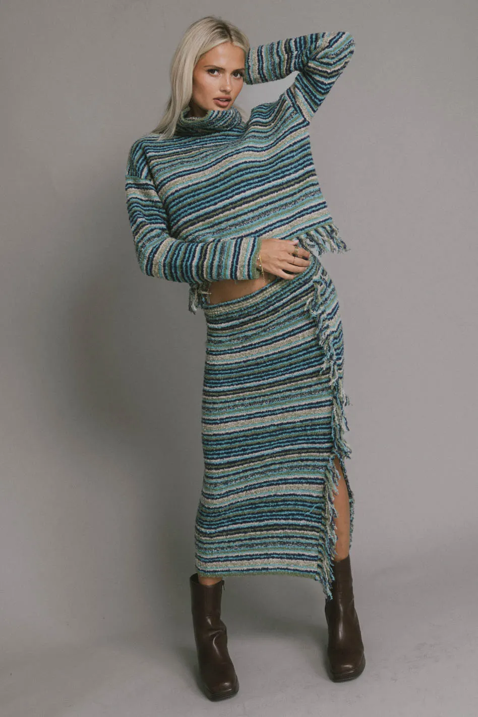 Amelia Striped Knit Sweater - FINAL SALE - Image 3