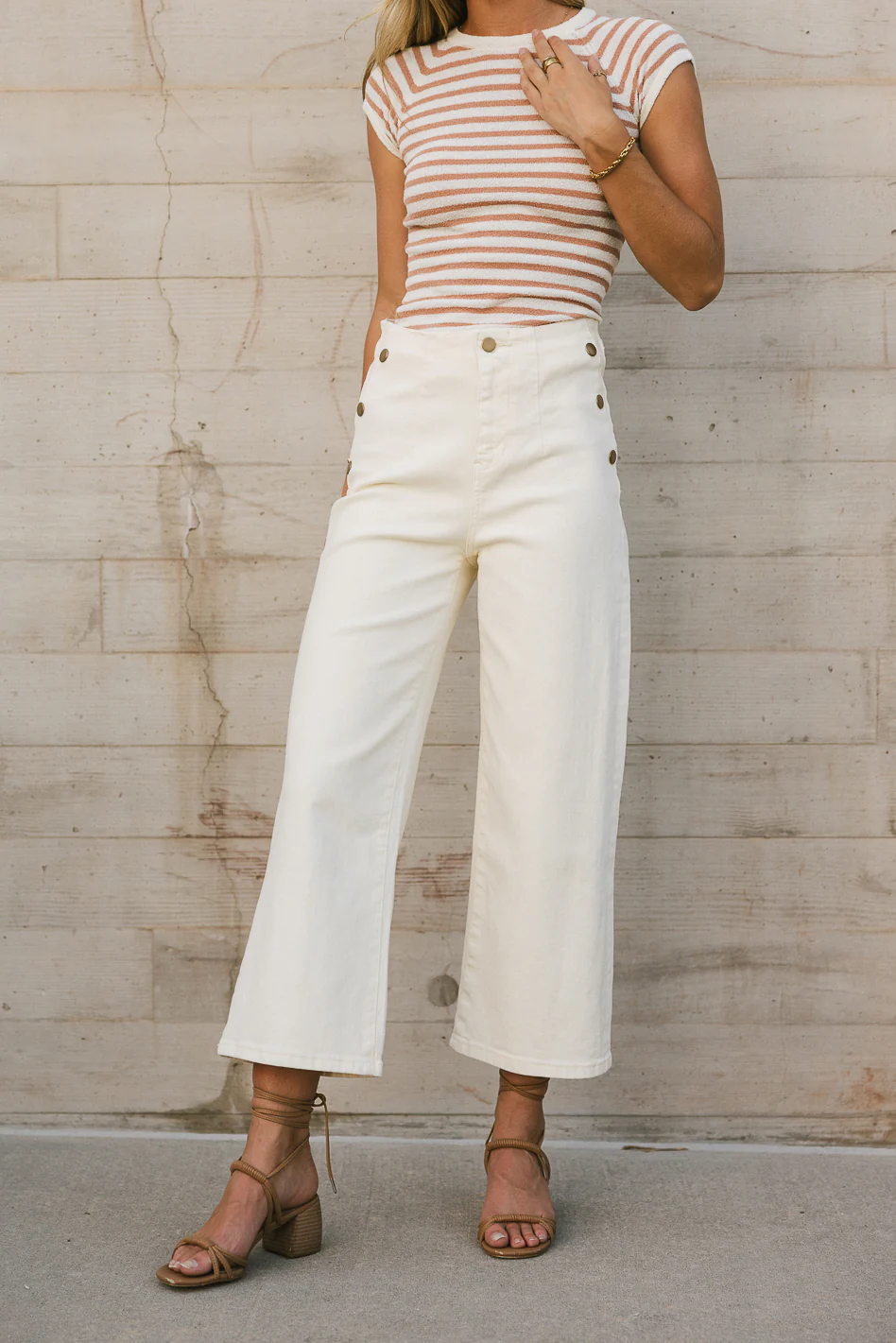 Amiri Wide Leg Jeans in Cream - FINAL SALE - Image 4