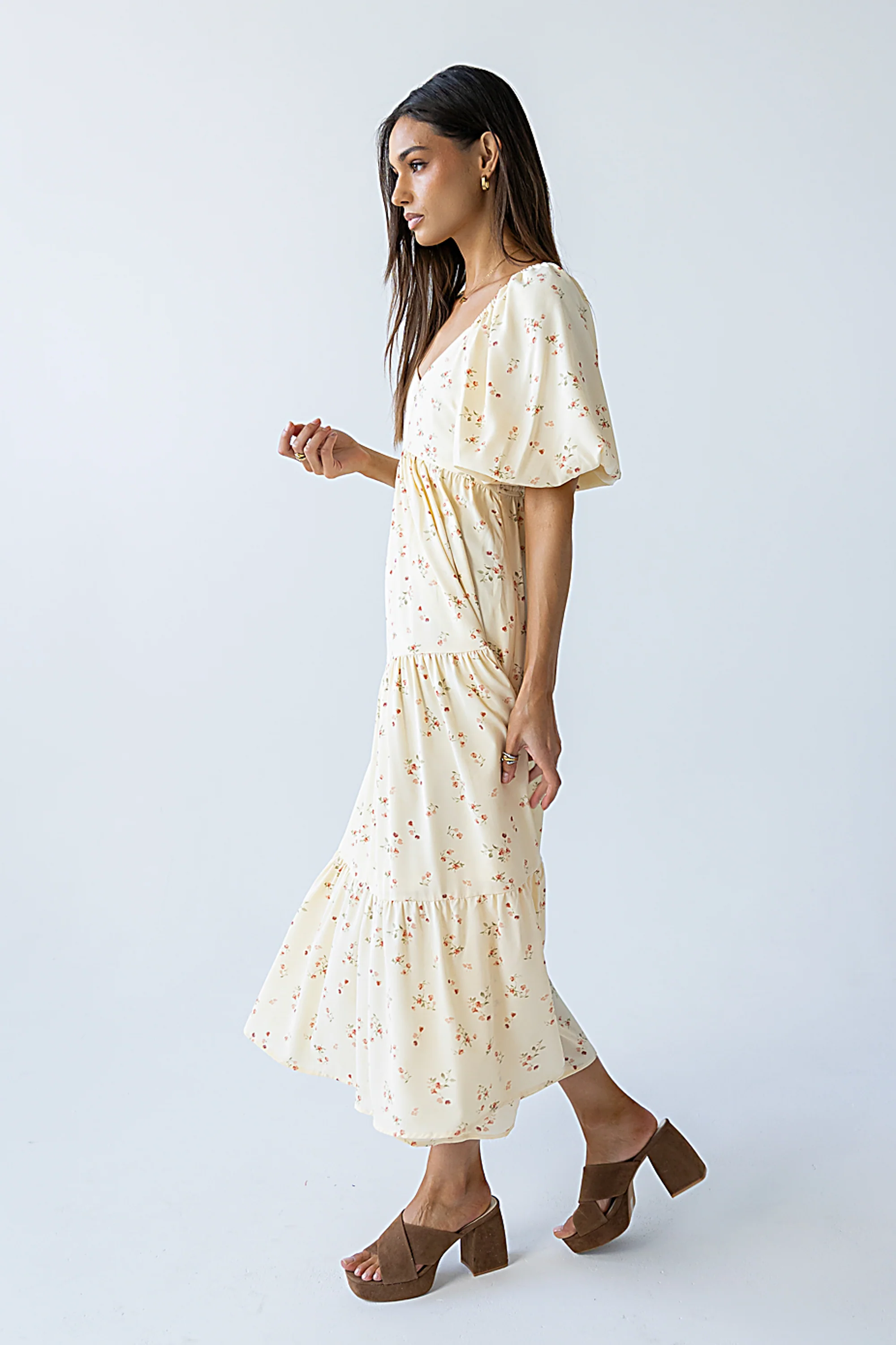 Amy Floral Maxi Dress in Yellow - Image 7