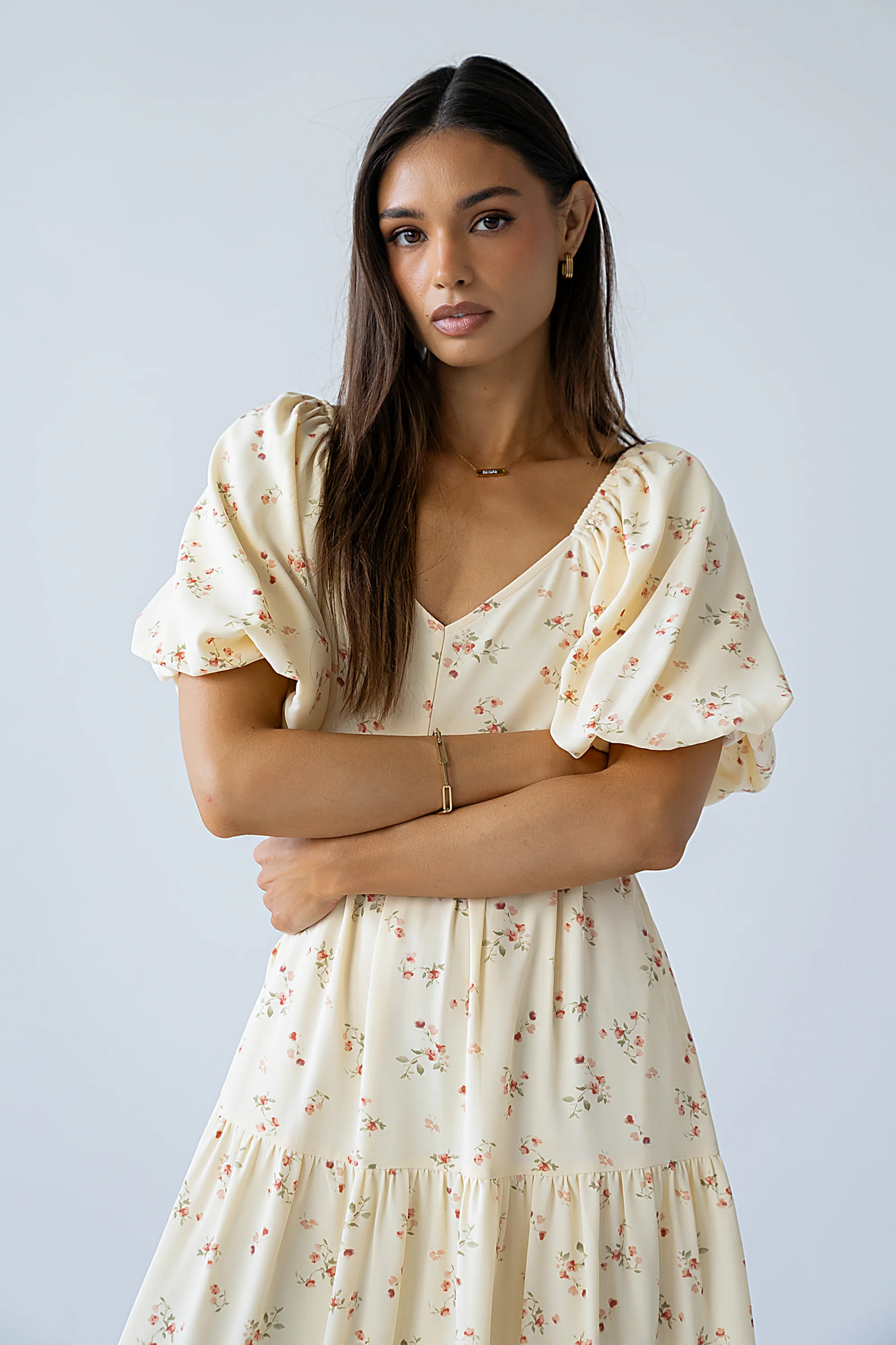 Amy Floral Maxi Dress in Yellow - Image 8