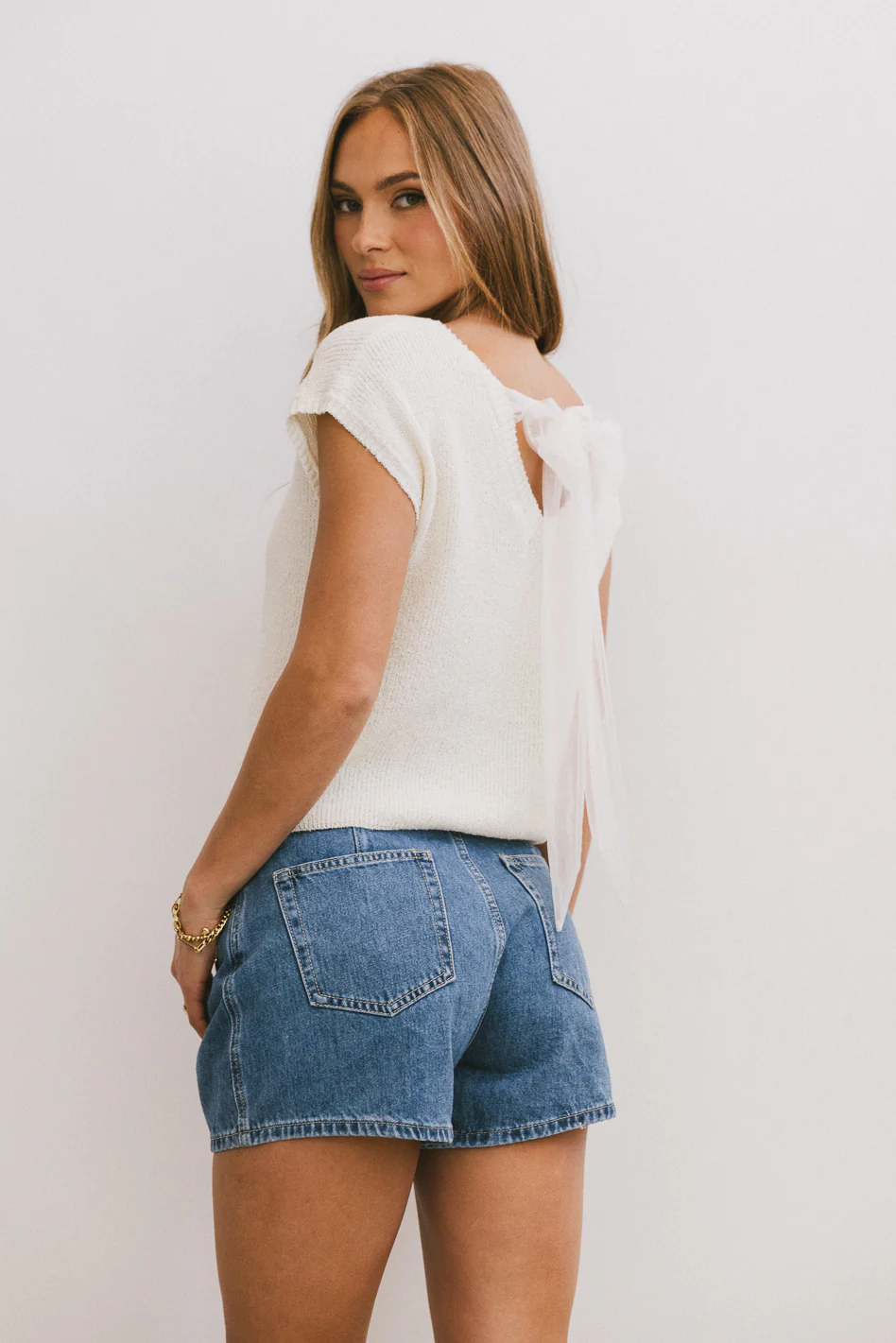 Amy Knit Top in Cream - FINAL SALE - Image 2