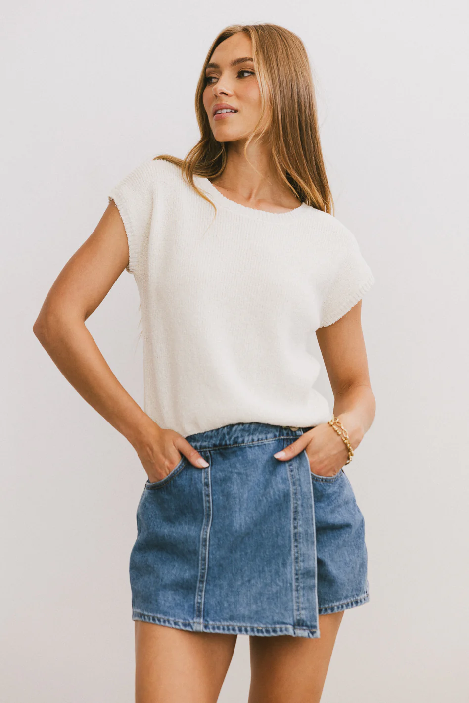 Amy Knit Top in Cream - FINAL SALE - Image 5
