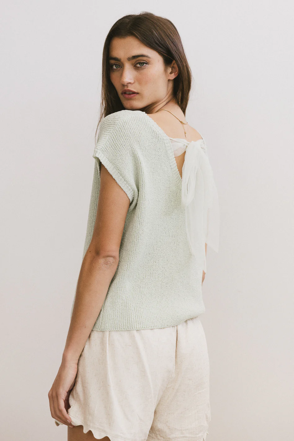 Amy Knit Top in Sage - FINAL SALE