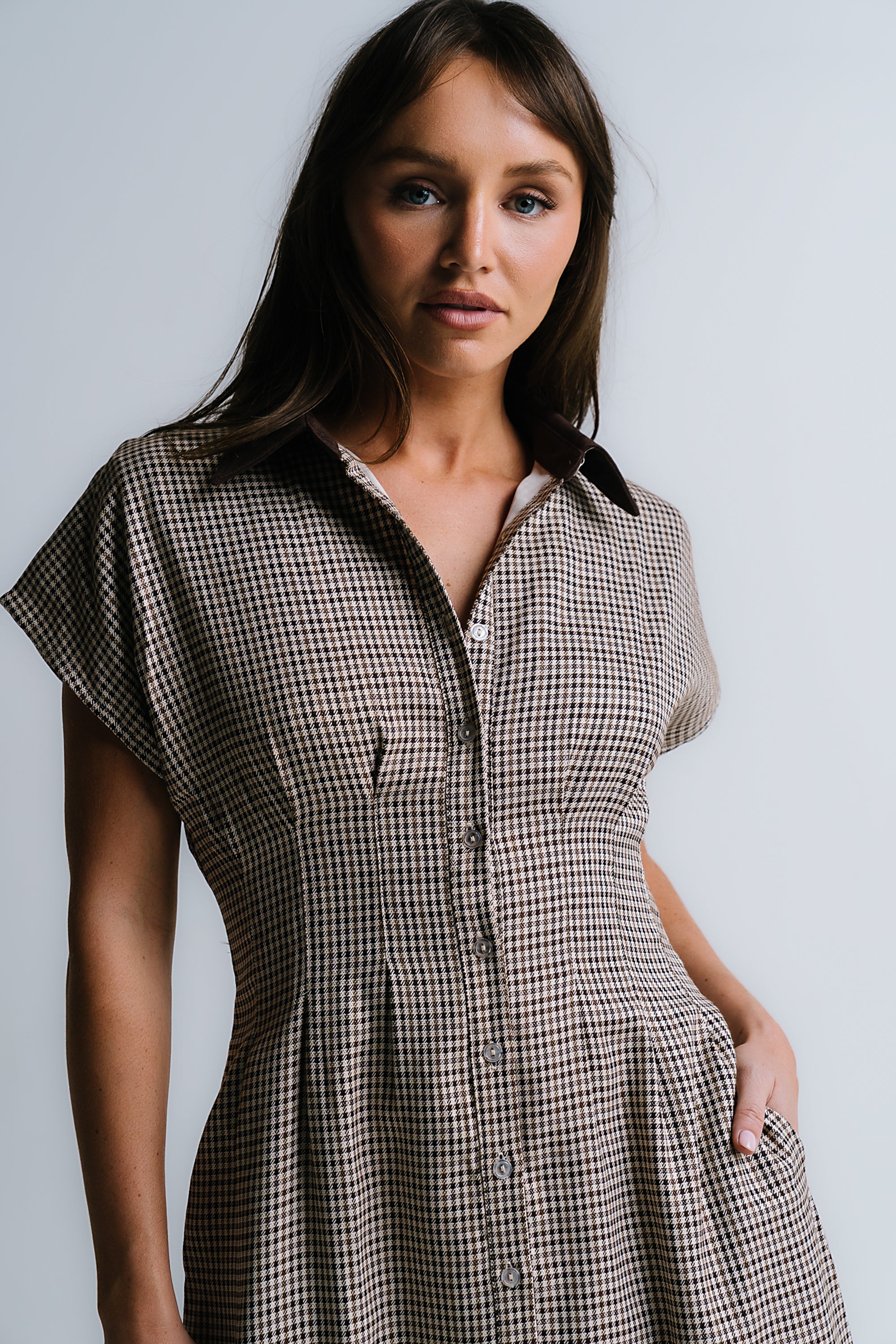 Andie Houndstooth Maxi Dress - FINAL SALE - Image 6