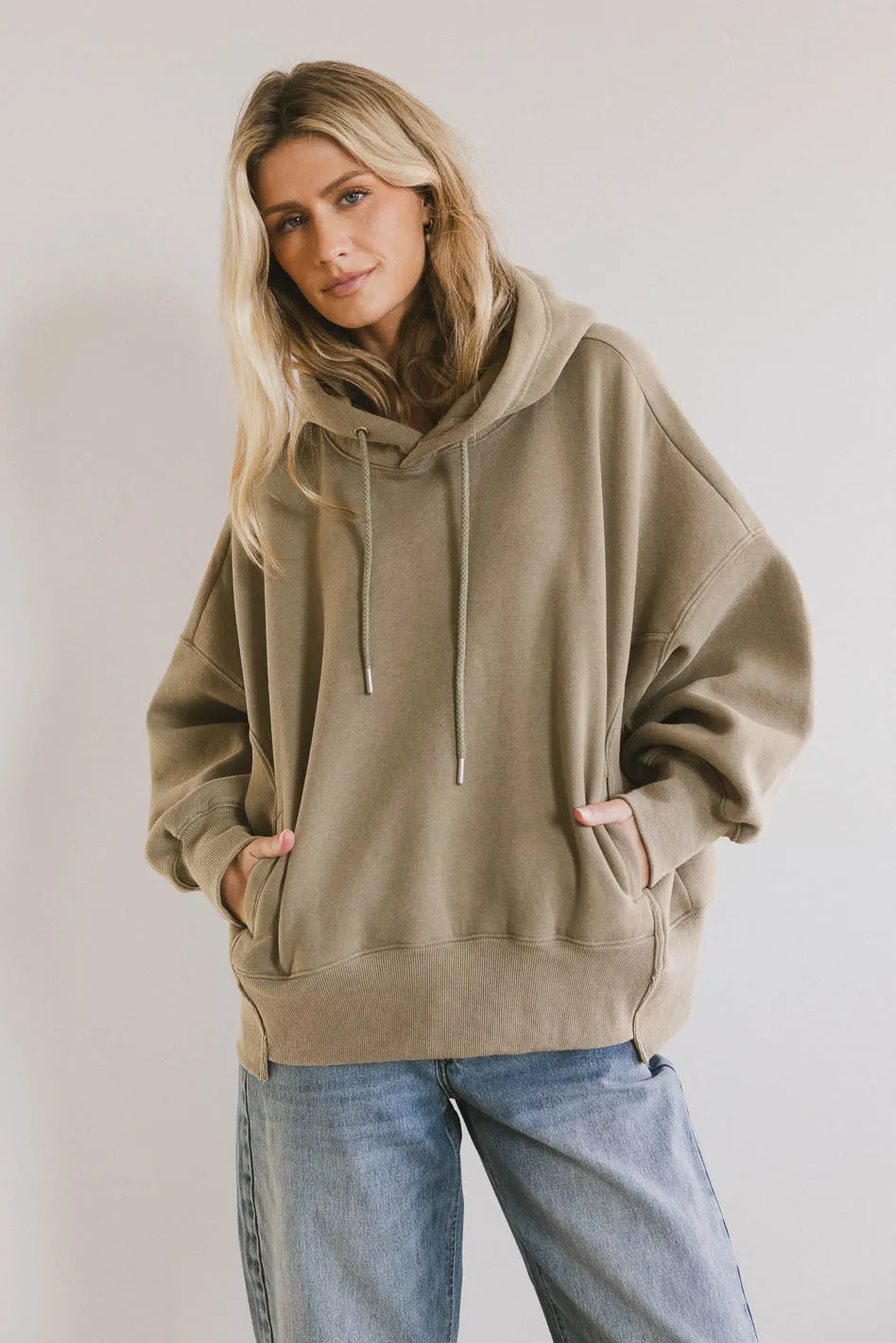 Andie Oversized Hoodie in Sage - FINAL SALE - Image 2
