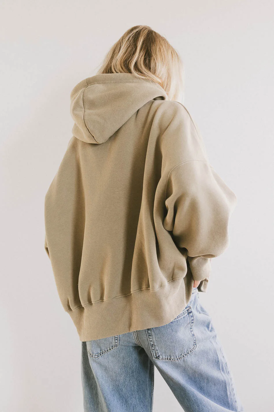 Andie Oversized Hoodie in Sage - FINAL SALE - Image 7