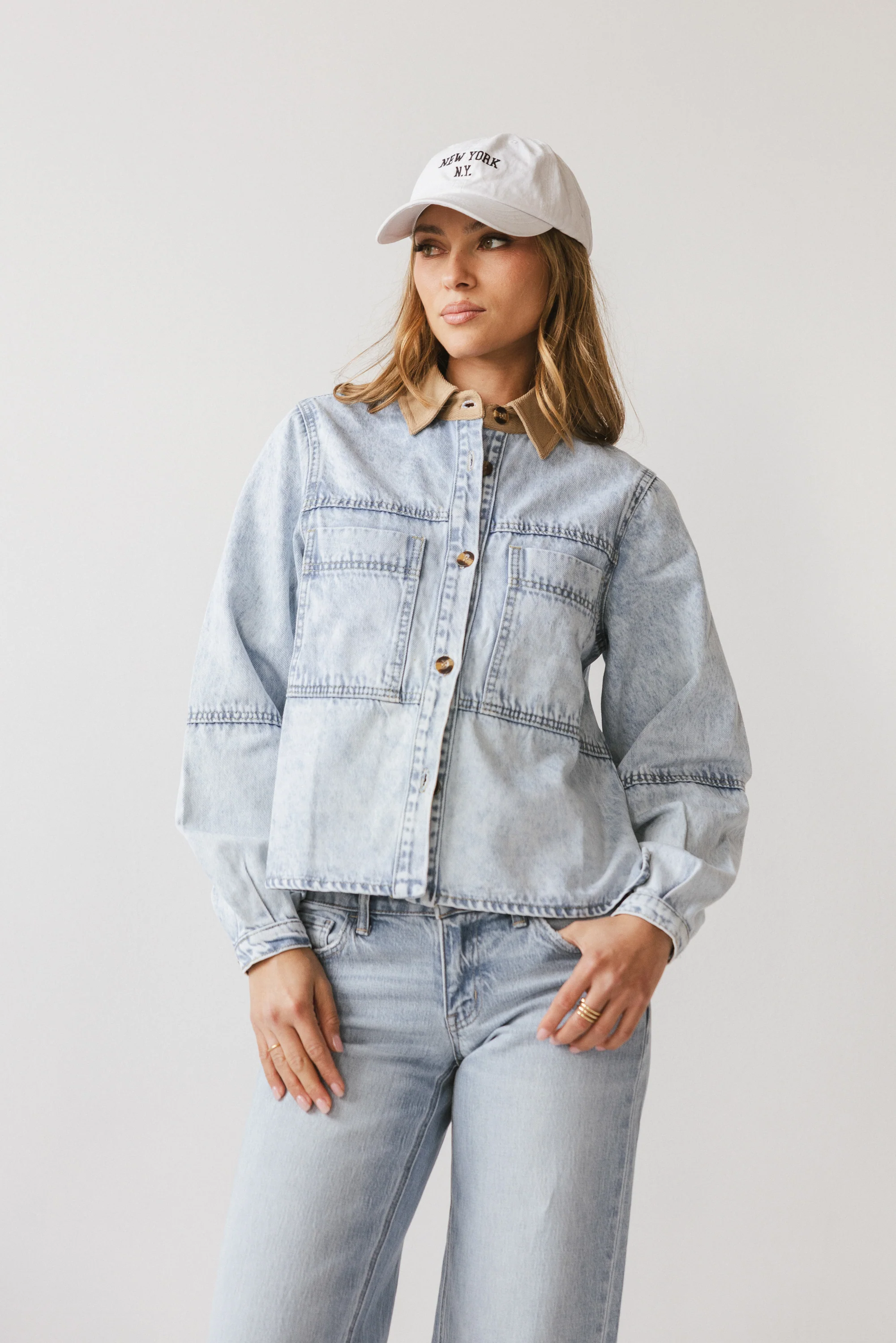 Andy Contrast Denim Jacket - Image 5