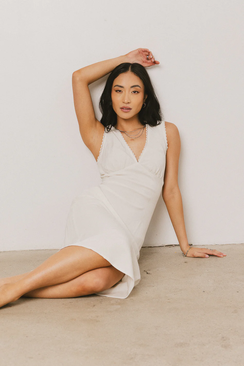 Angela Maxi Dress in Cream - FINAL SALE - Image 4