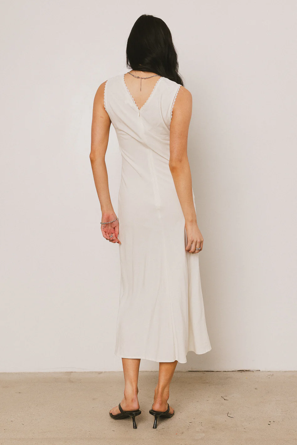 Angela Maxi Dress in Cream - FINAL SALE - Image 6