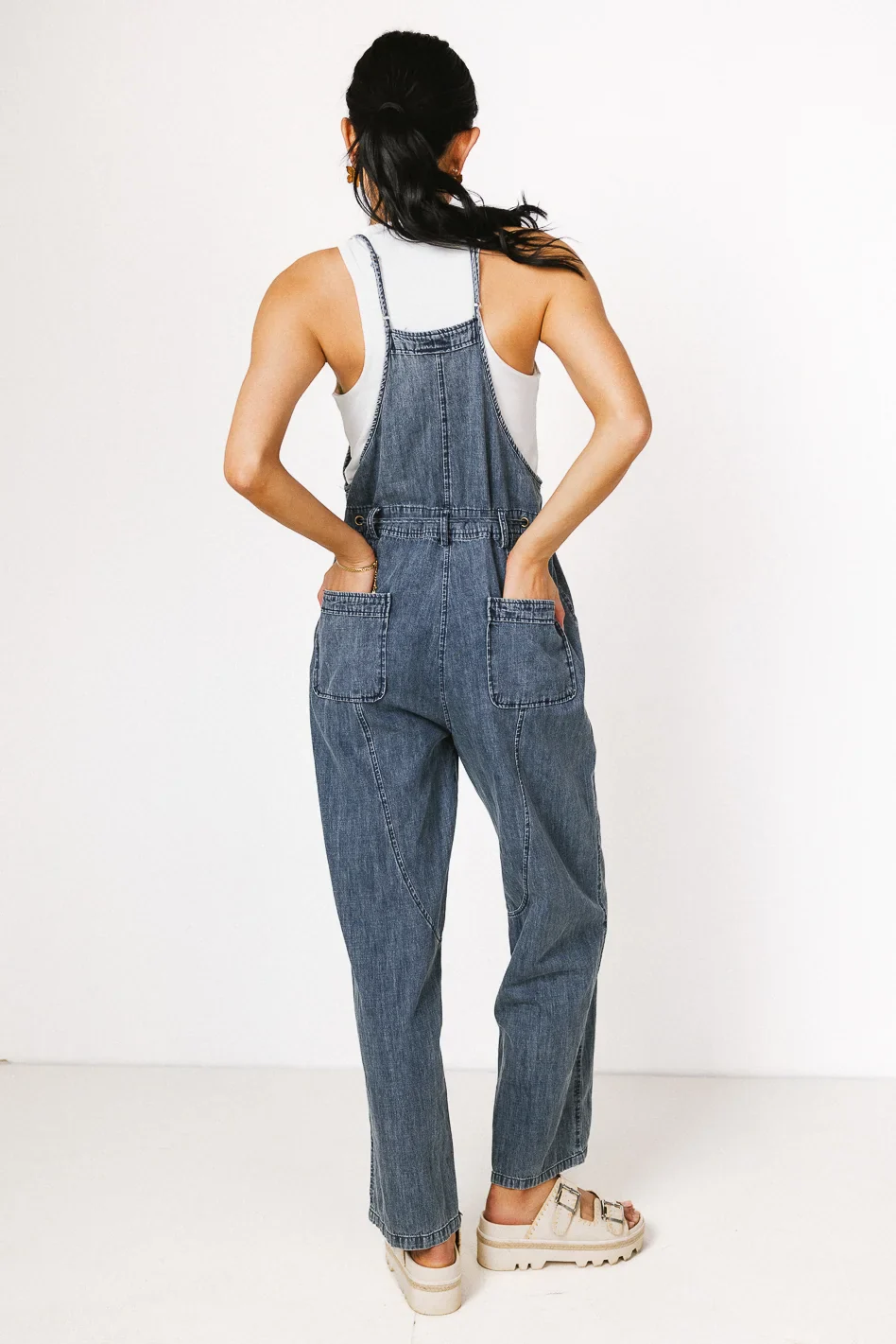 Annabella Overalls in Denim - Image 3