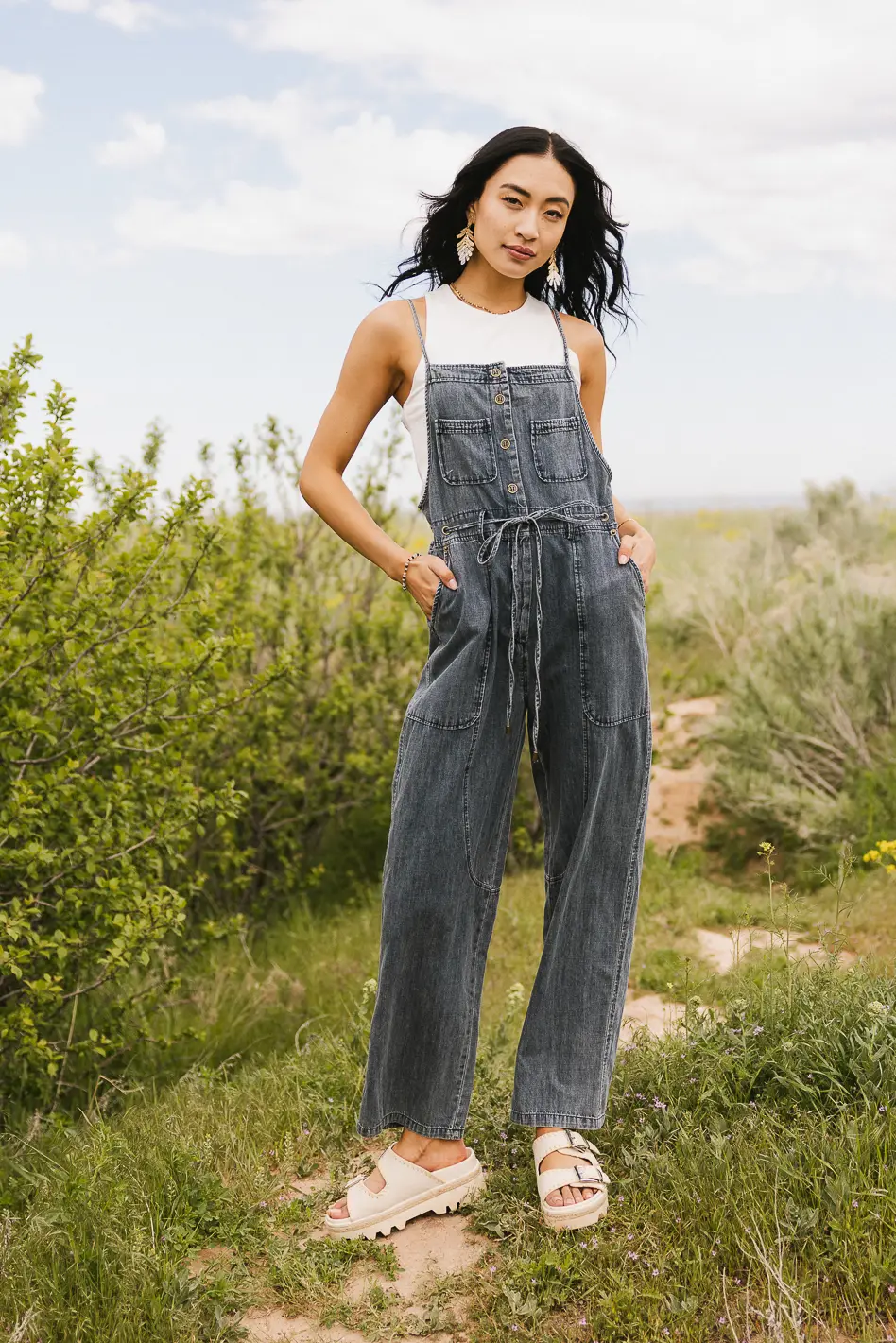 Annabella Overalls in Denim - Image 5