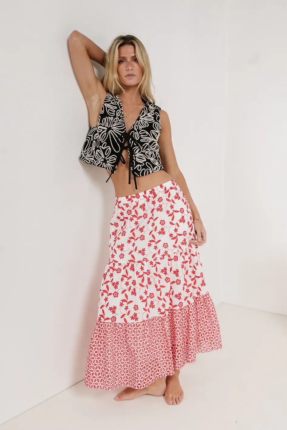 Annelise Embroidered Vest in Black - FINAL SALE - Image 7