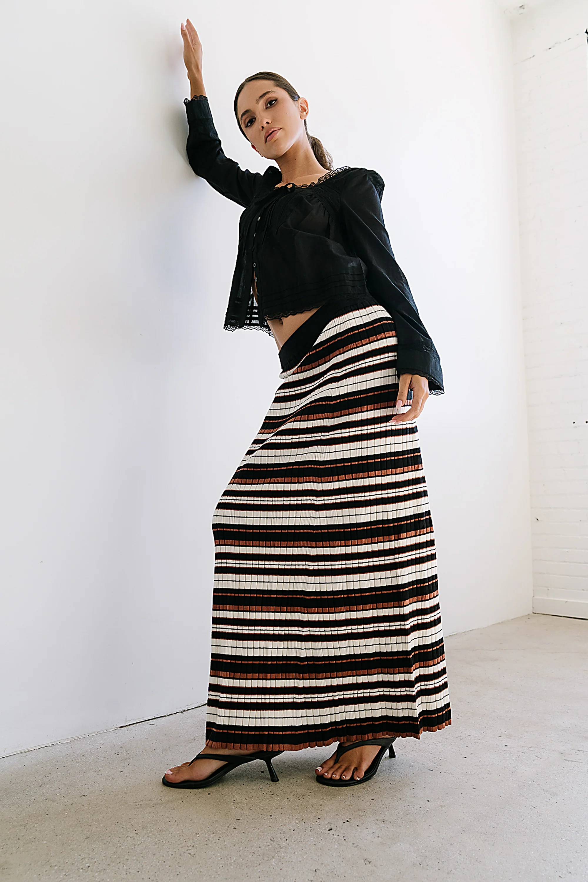 Anne Striped Maxi Skirt - test product