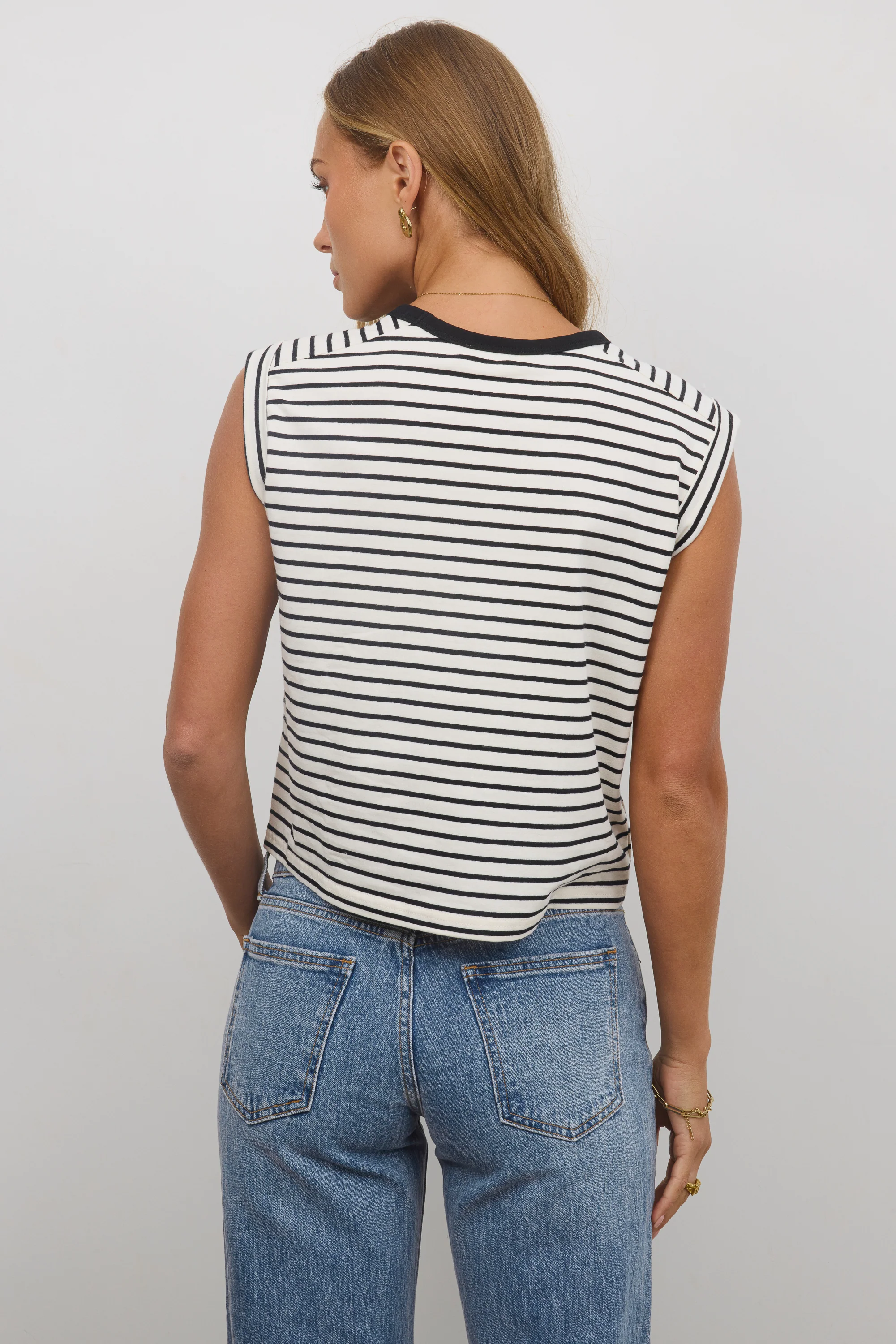Annie Striped T-Shirt in Black - FINAL SALE - Image 4