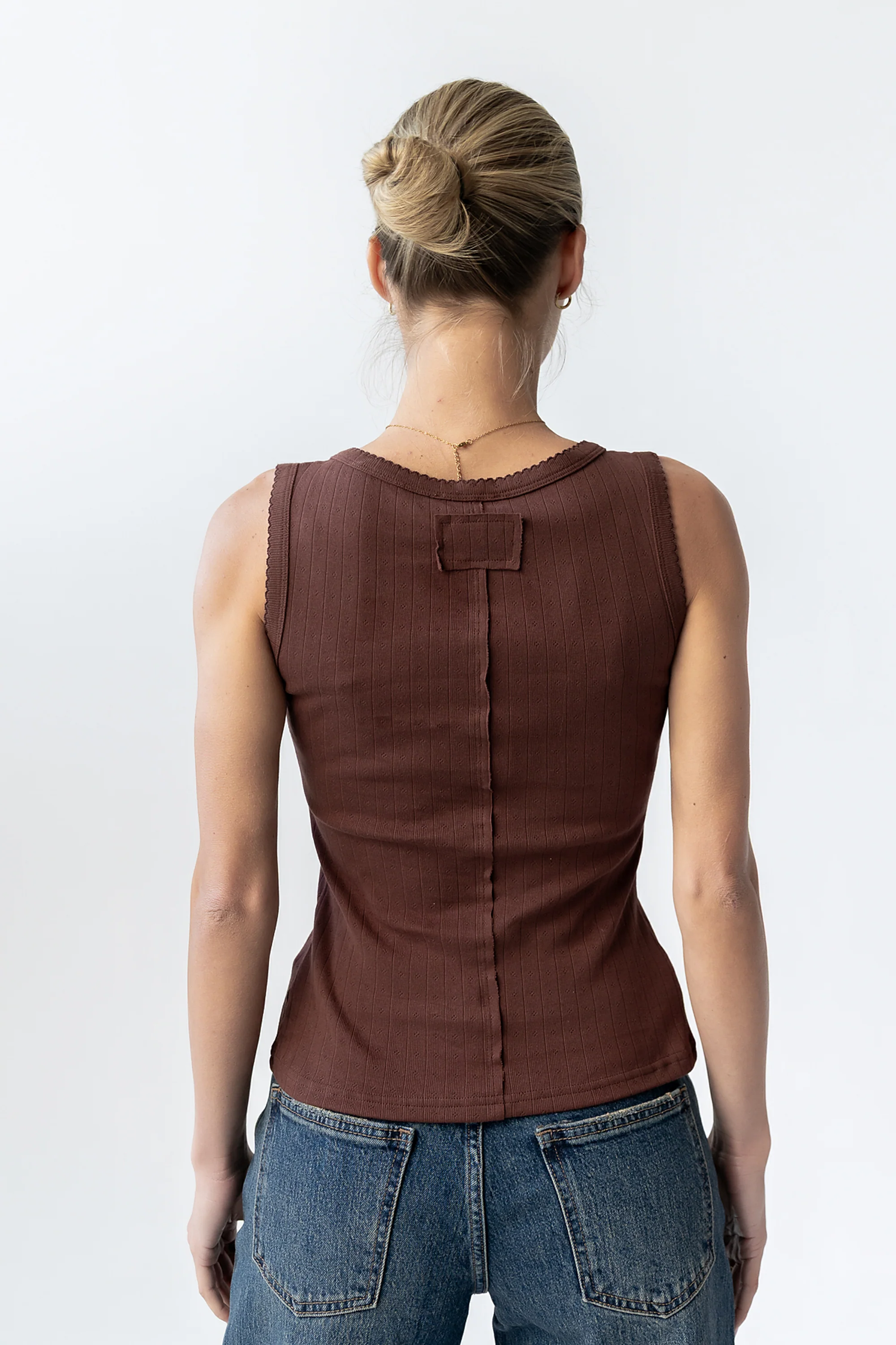 Apollo Knit Tank Top in Brown - Image 7