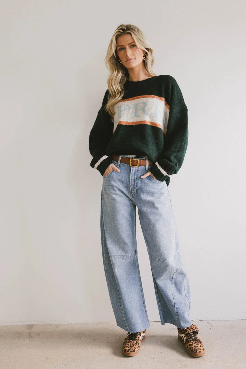 Apres Graphic Sweater in Hunter Green - FINAL SALE - Image 3