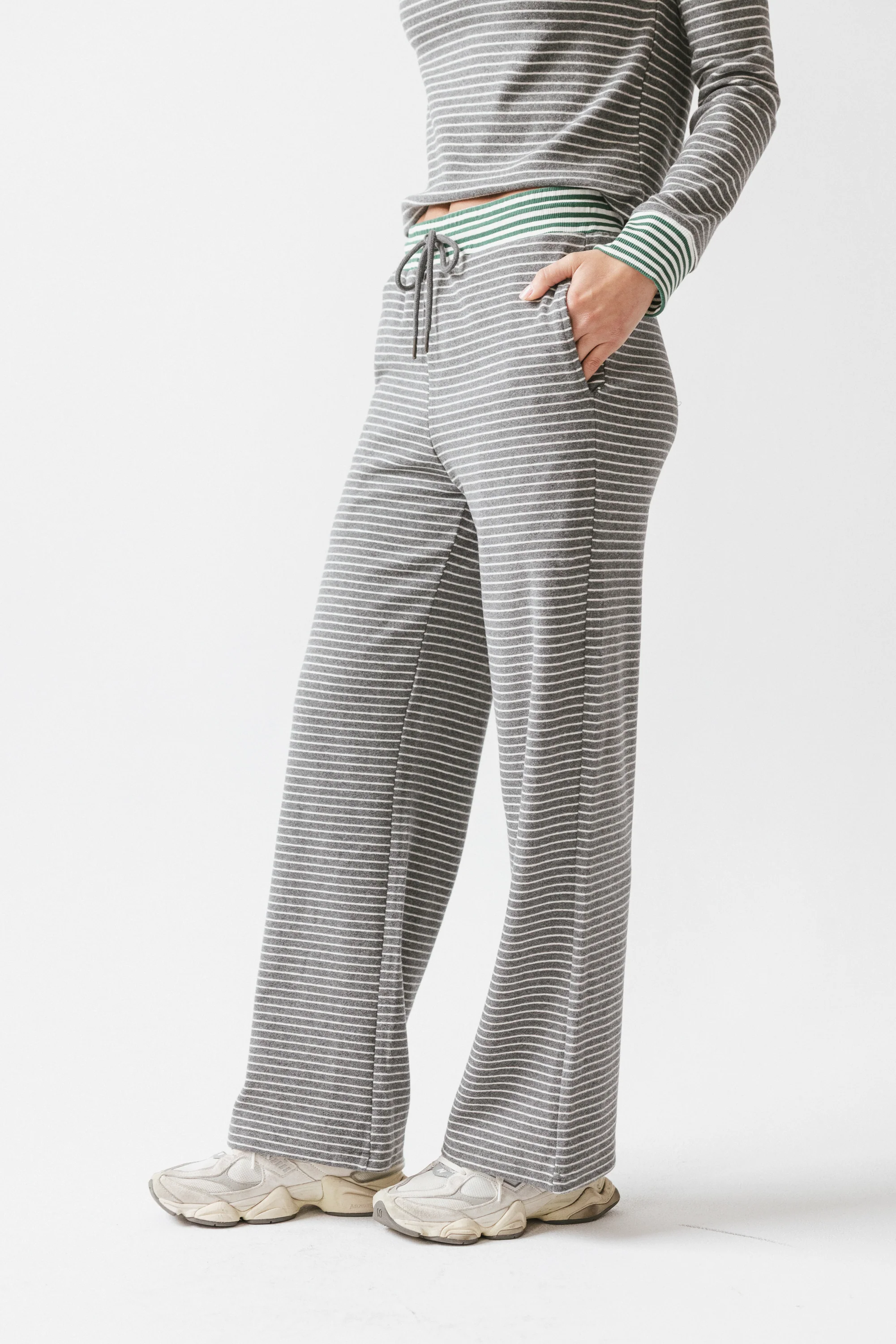 April Striped Pants in Grey - FINAL SALE - Image 3