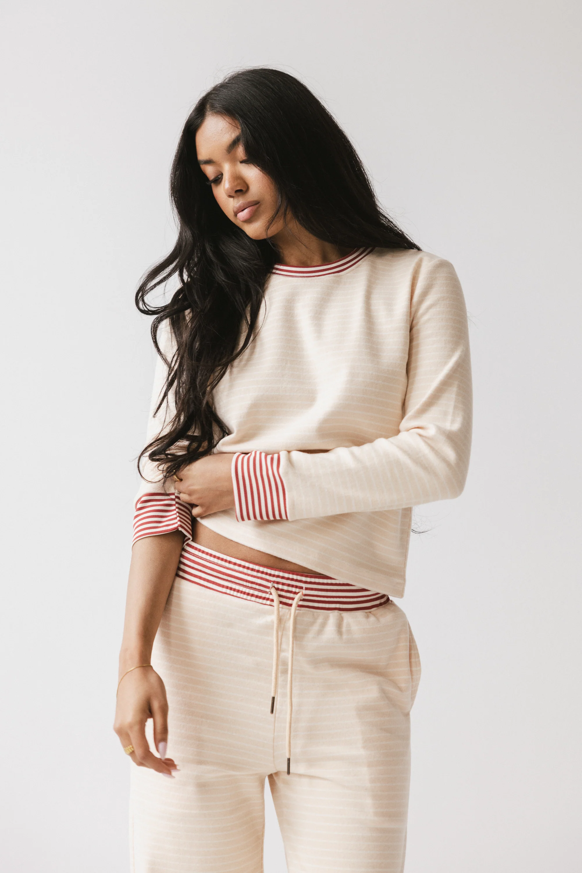 April Striped Top in Beige - FINAL SALE - Image 5