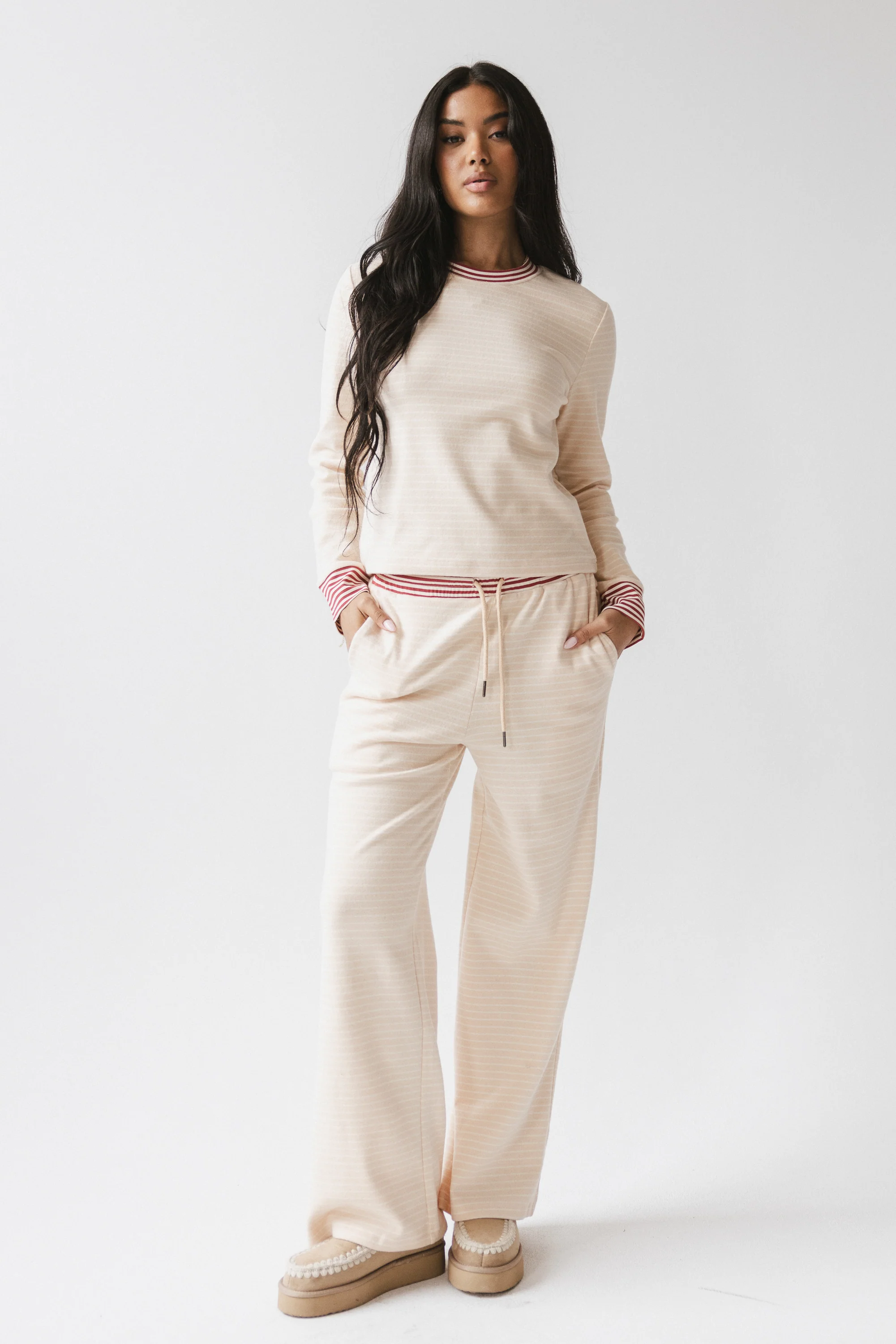 April Striped Top in Beige - FINAL SALE - Image 6